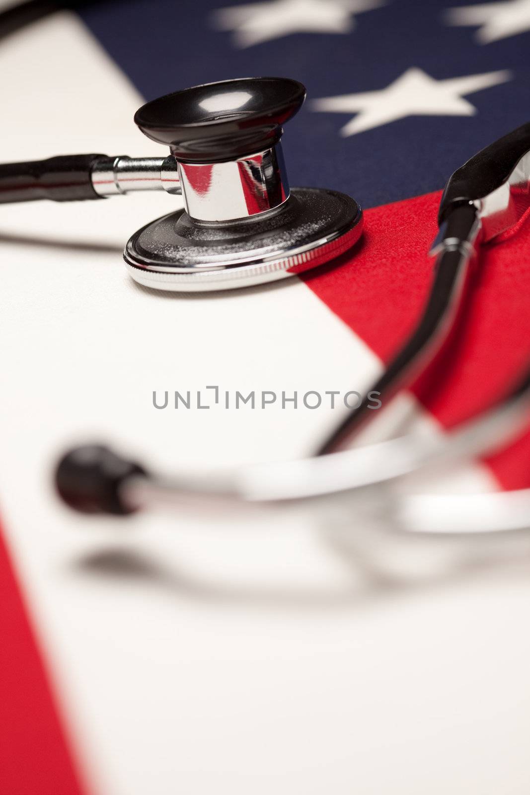 Stethoscope on American Flag by Feverpitched