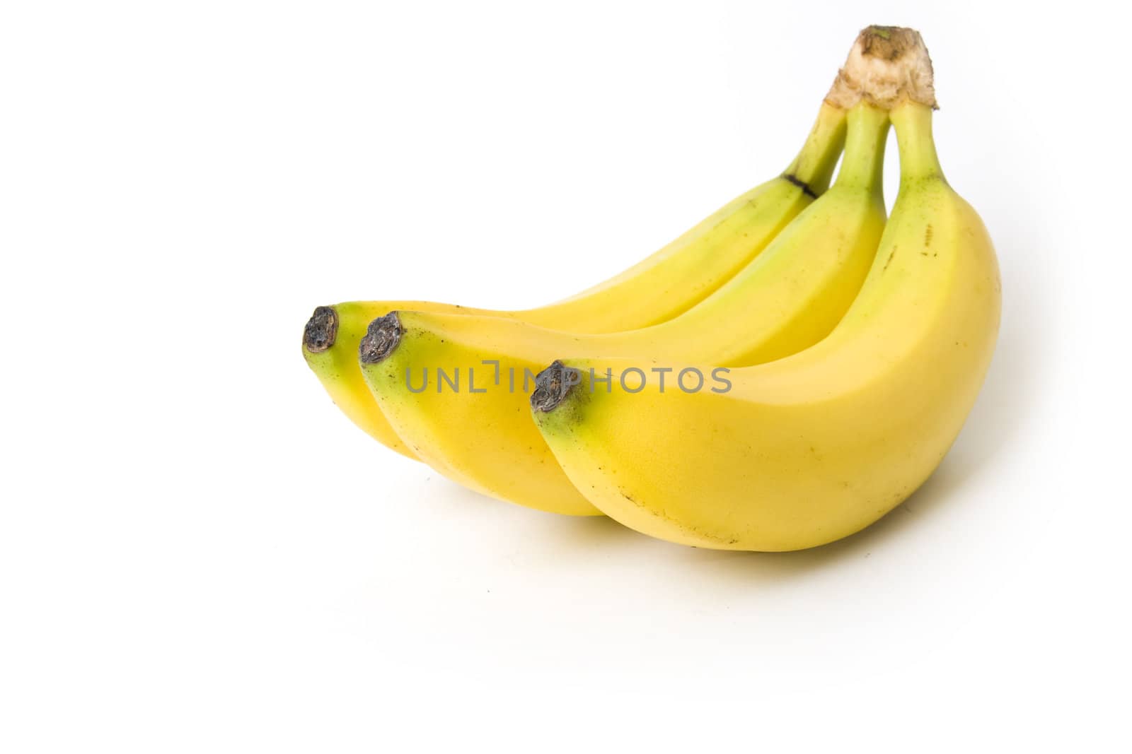 Banana bunch on white background