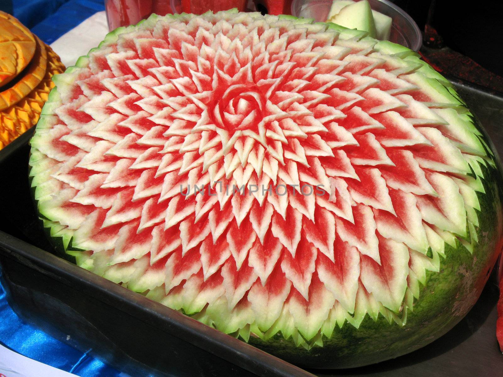 Thai carved watermelon