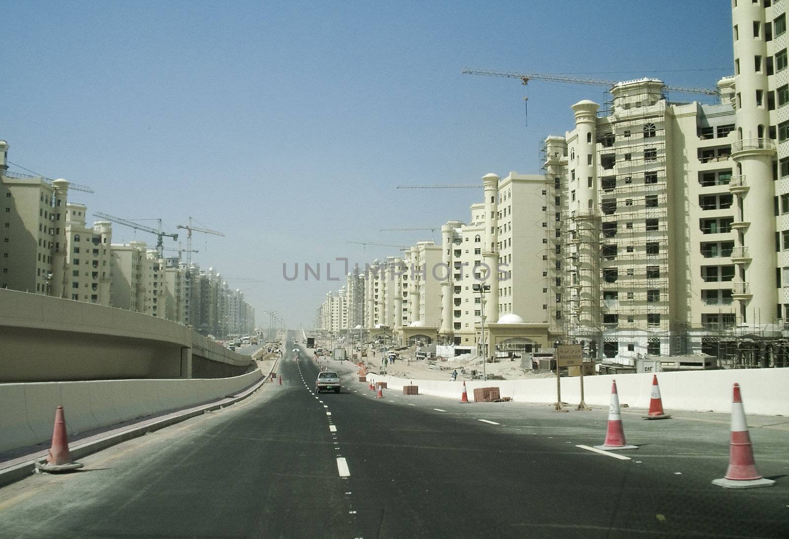 The palm in construction, Dubai by cvail73