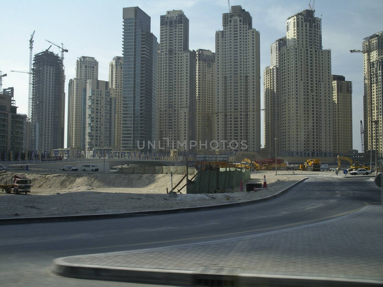 Dubai Marina in construction