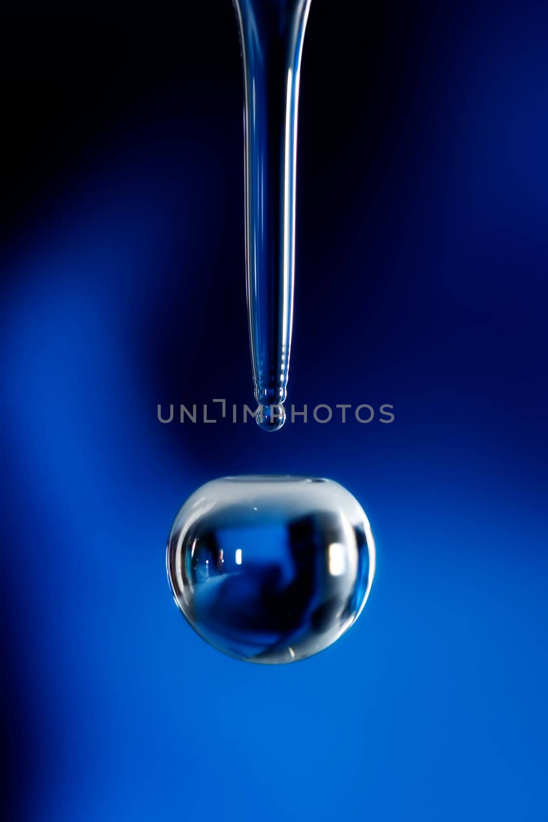 Blue water drop