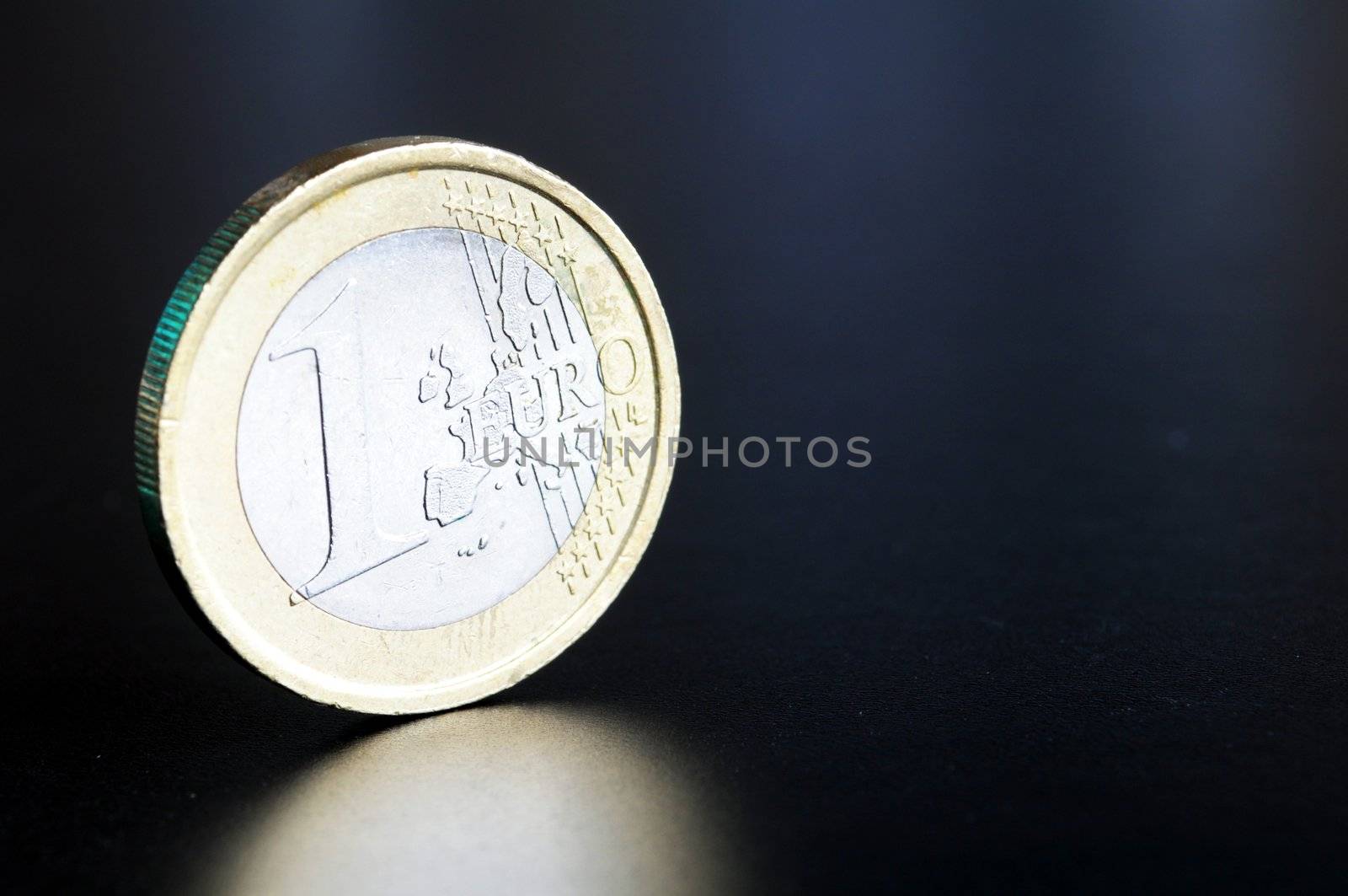 euro coin or money showing financial investment or savings