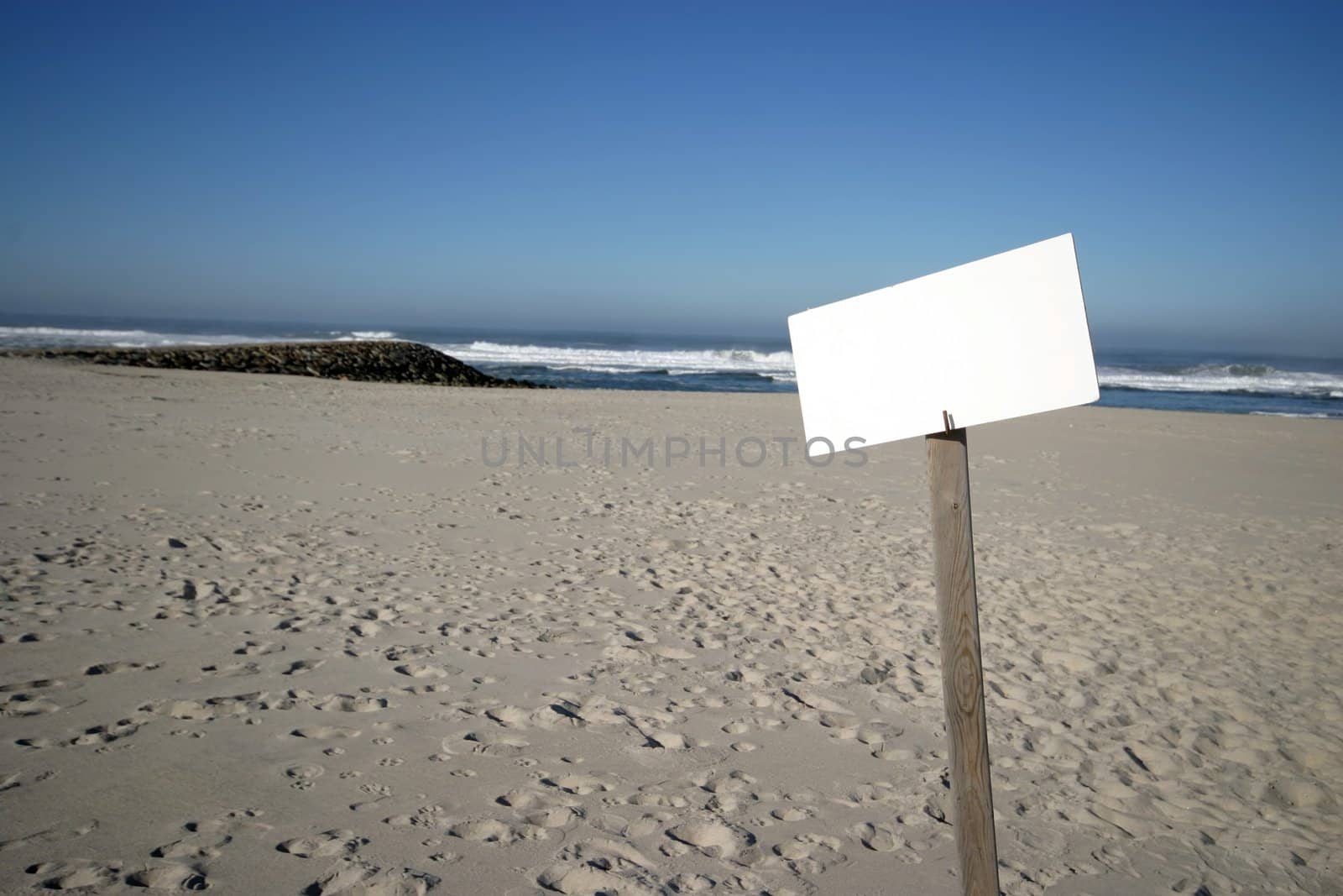 beach publicity in blue sky