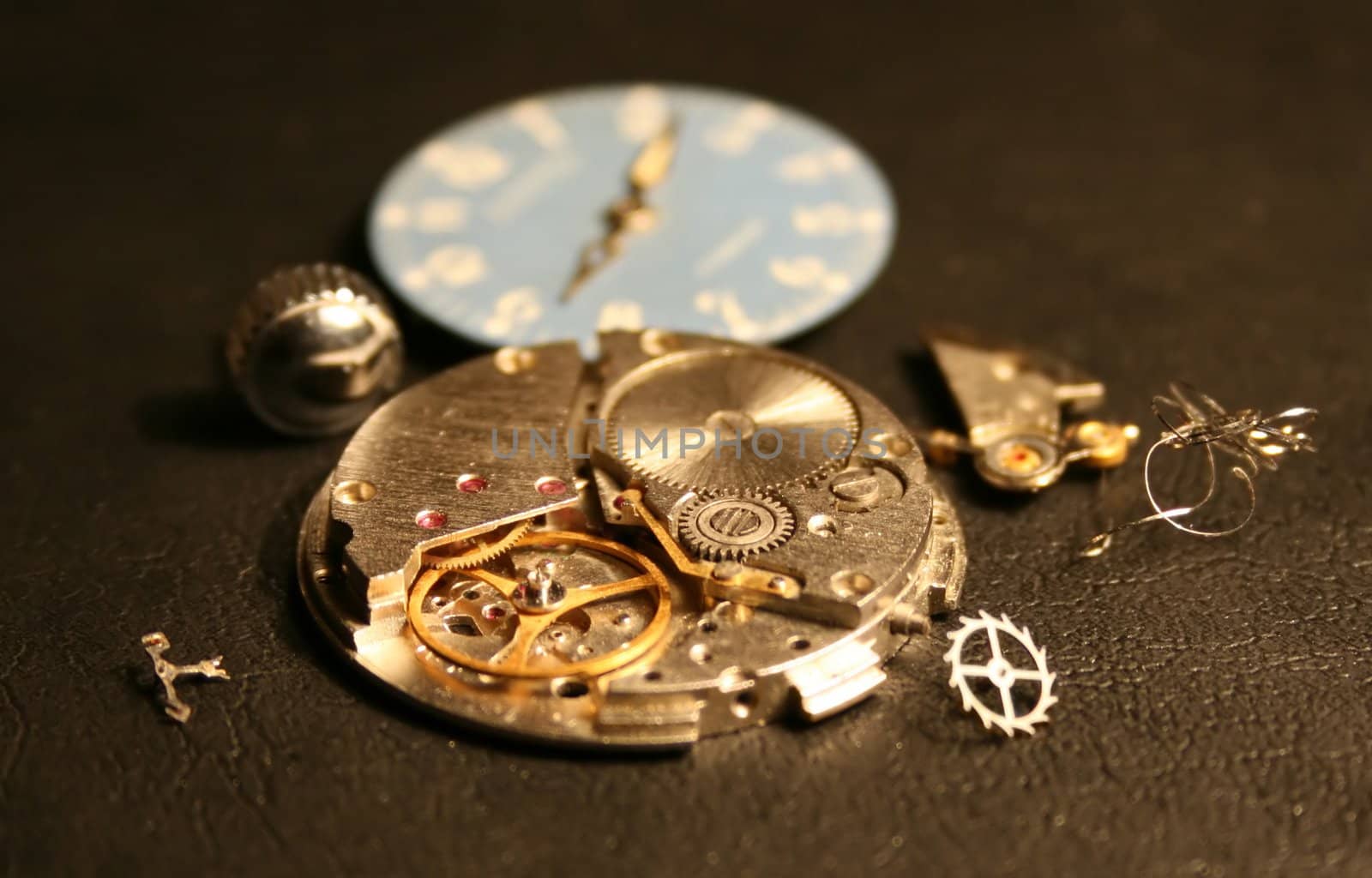 The disassembled clockwork