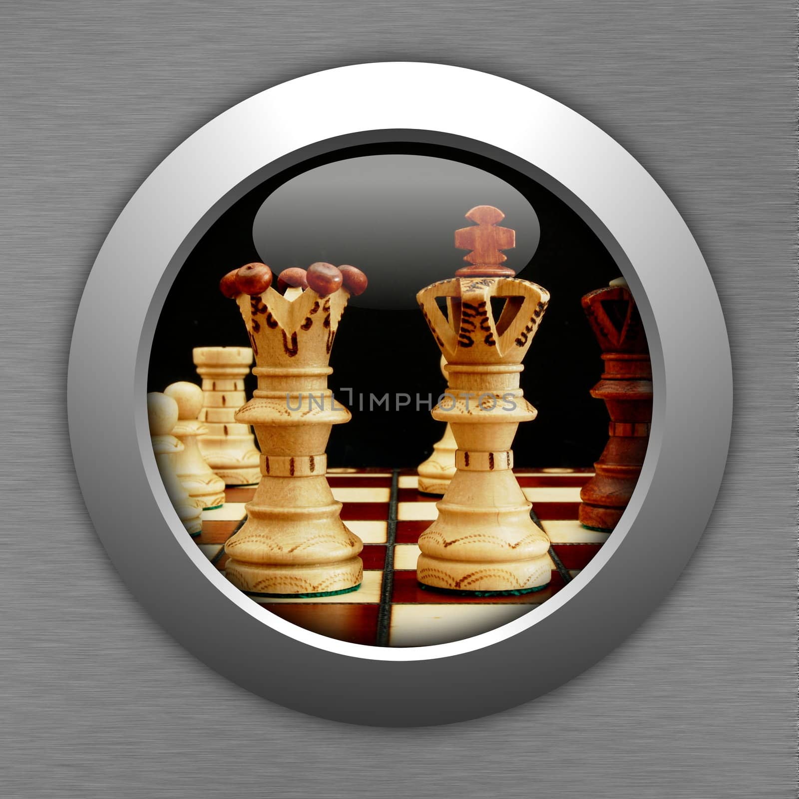 chess competition button concept showing business success