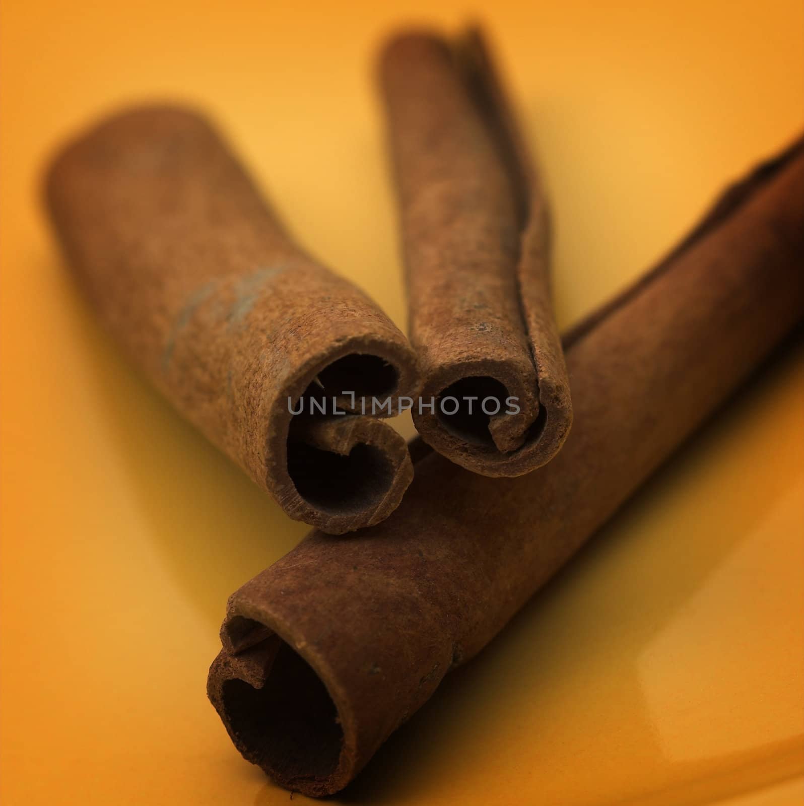 Close up of cinnamon sticks, shallow Dof