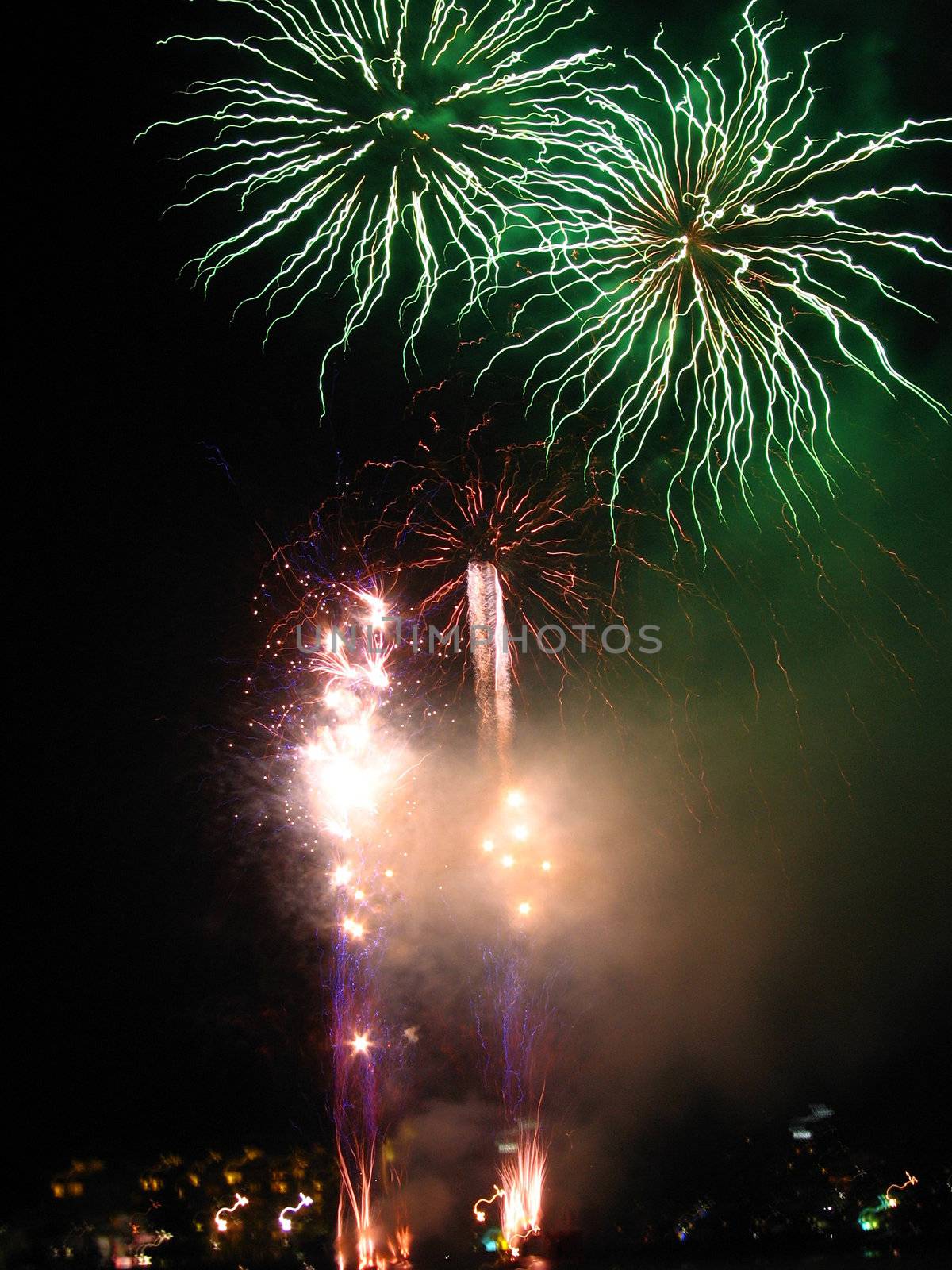 New Years 2008 Fireworks in Cairns, Australia by Joyce