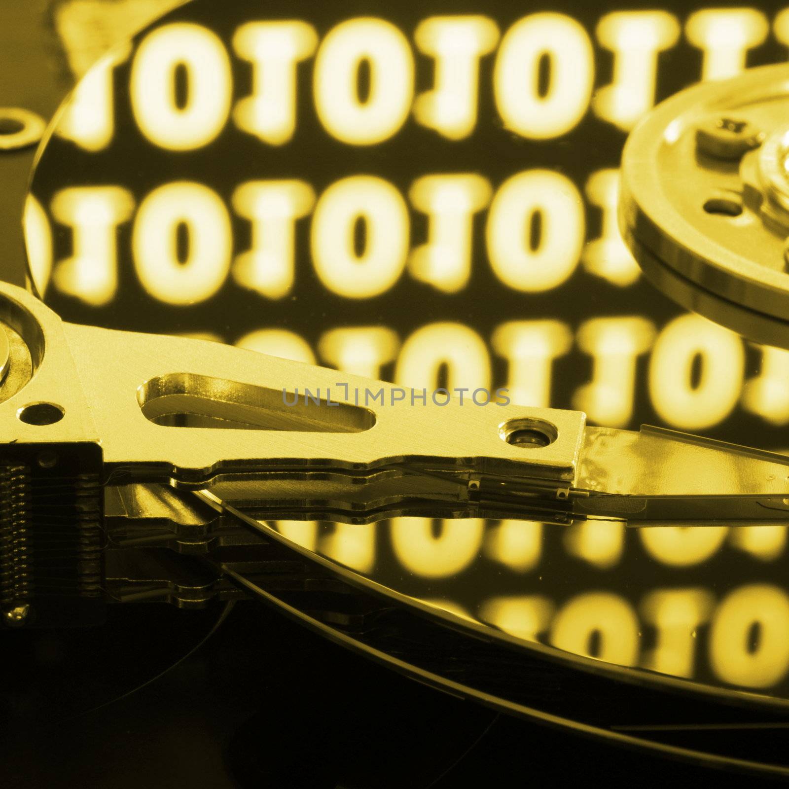 hard disc drive or hdd with data from a computer