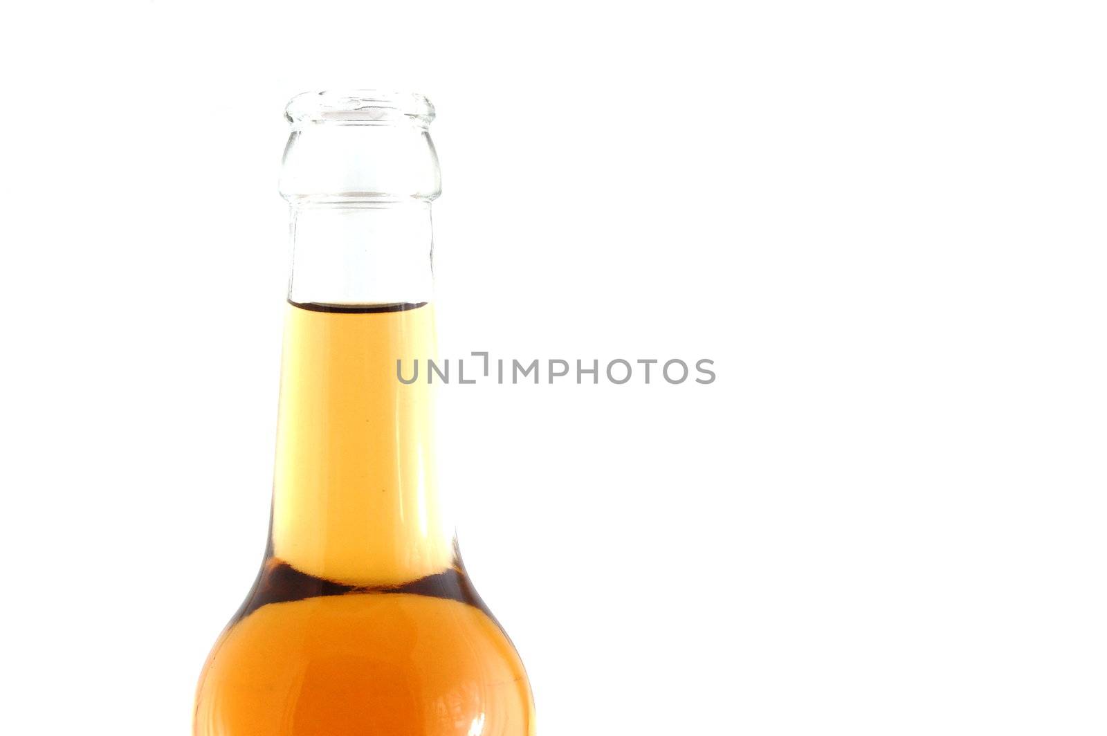 A bottle of beer isolated on white background.