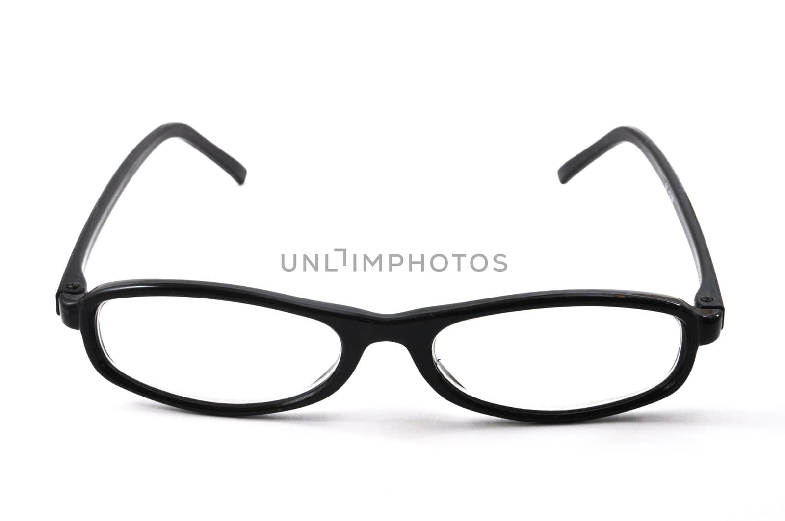 eye glasses isolated on white background with copyspace