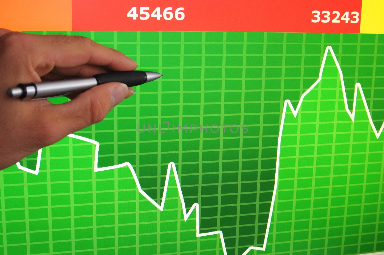 financial diagram chart or graph from the economy