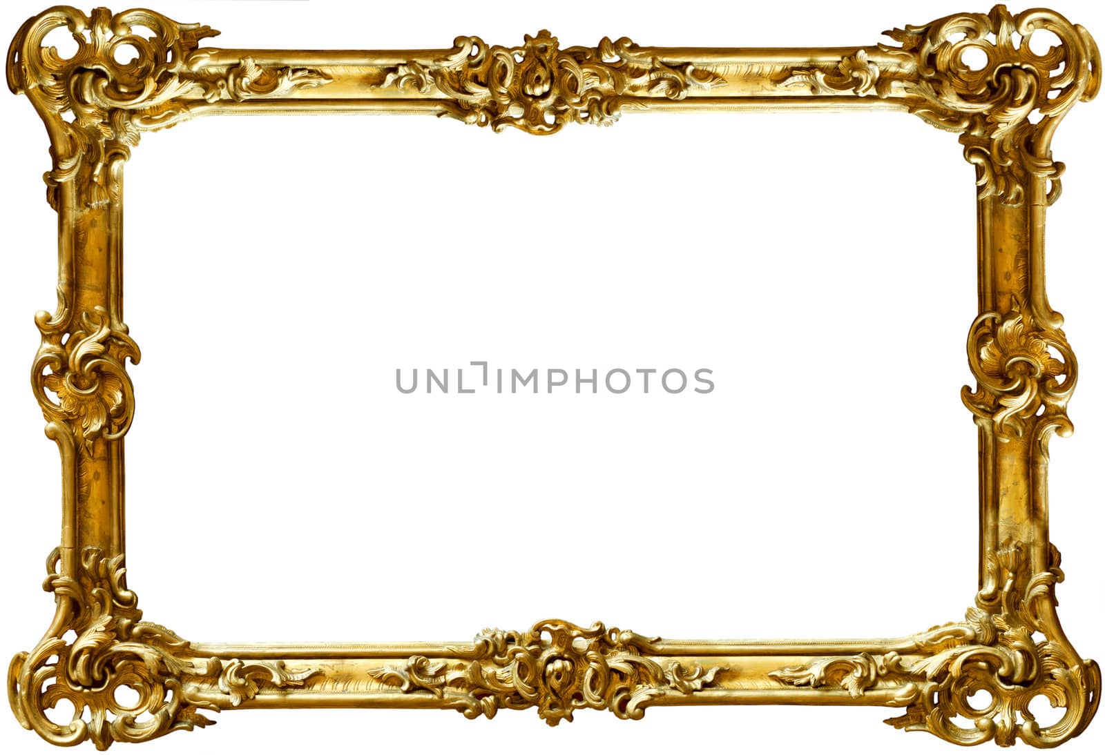 The old gold wooden frame