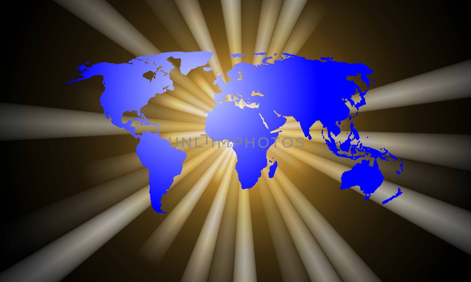 world map or globe with super nova background