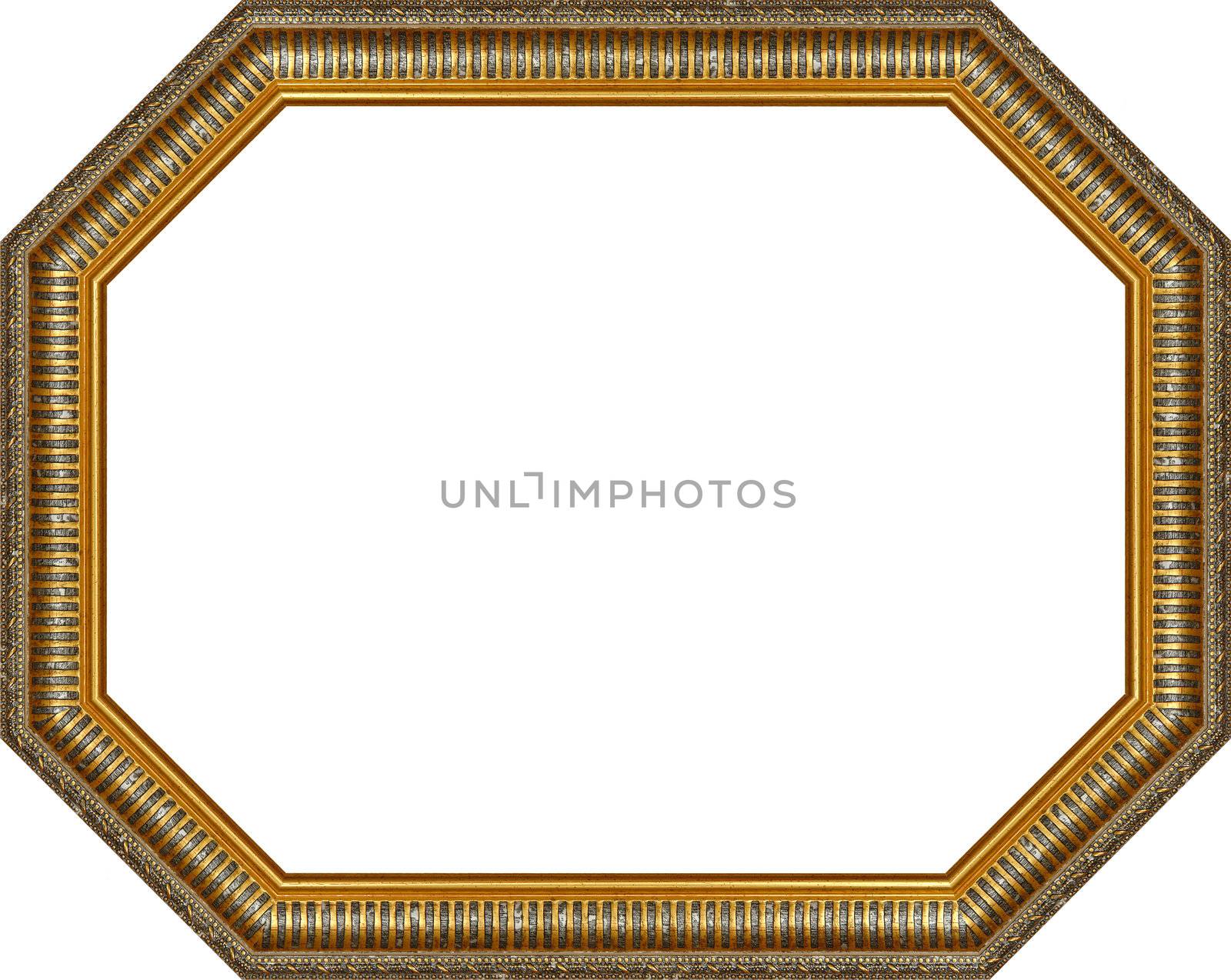 The old gold wooden frame