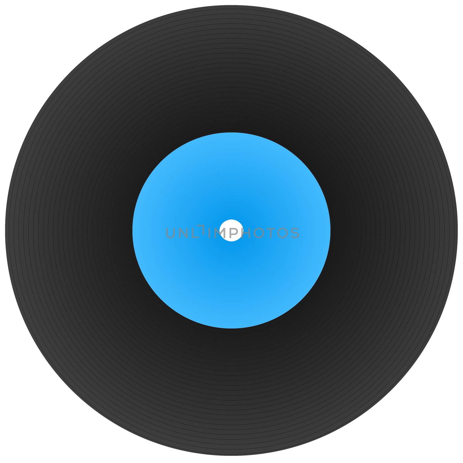vinyl disc record isolated on white background