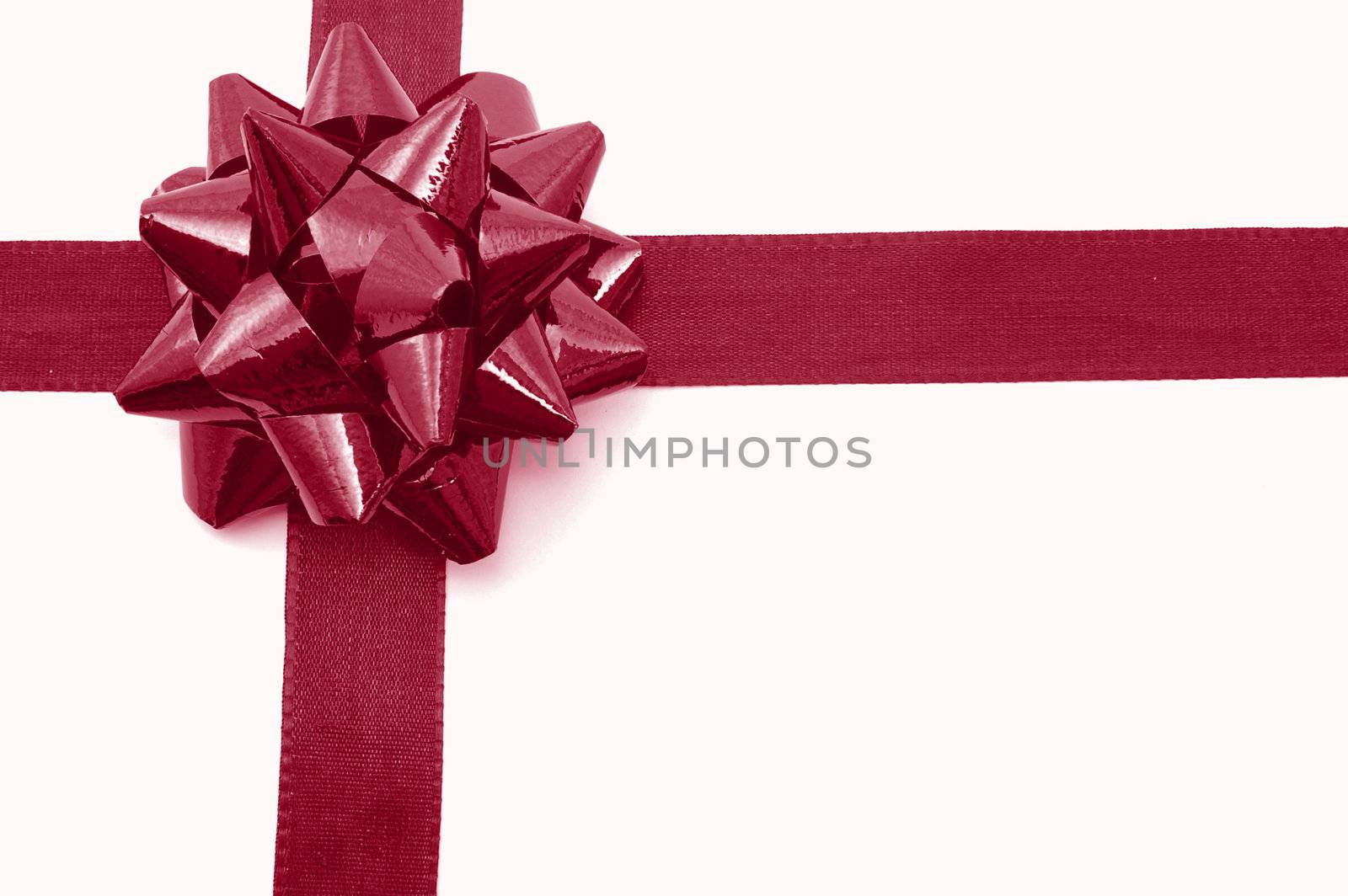 christmas gift with ribbon and copy space