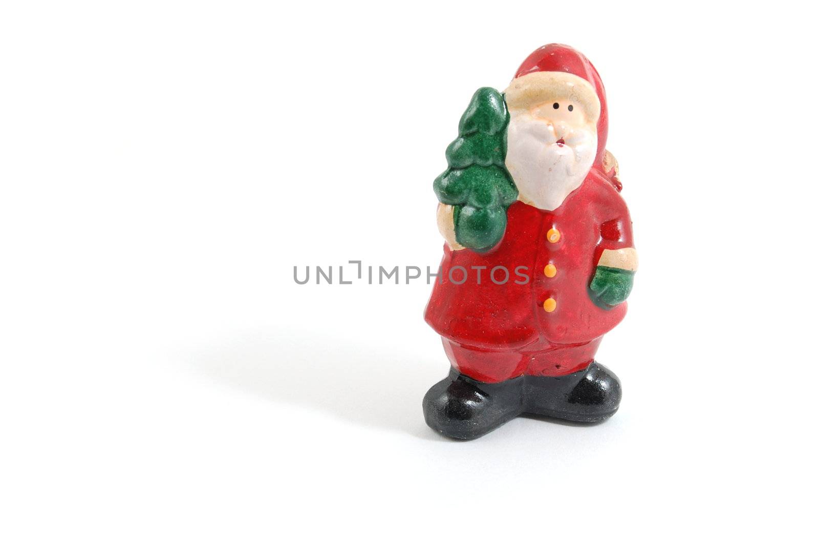 santa claus on xmas isolated on white background