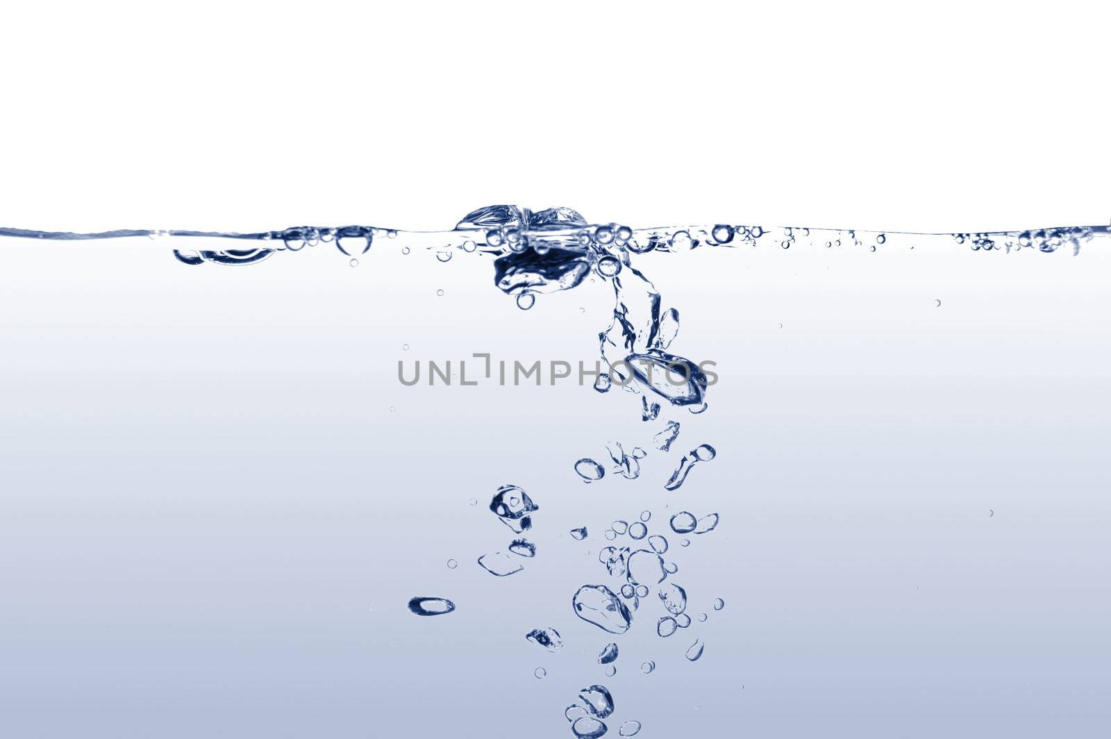 fresh and clean water with bubbles background