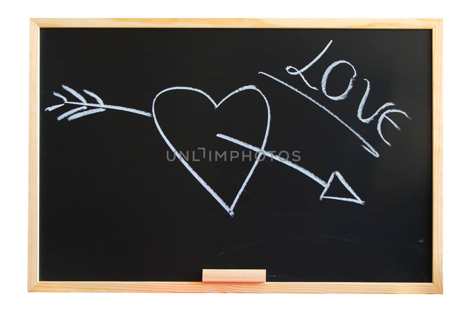 blackboard is showing a concept of love