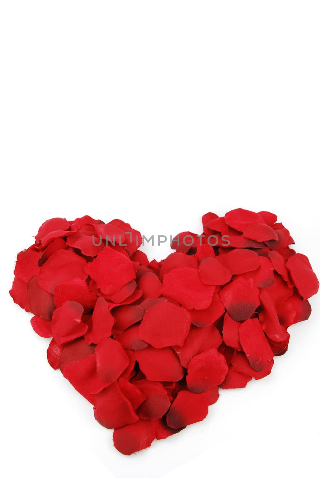 Red heart made of rose petals for Valentine's Day by luissantos84