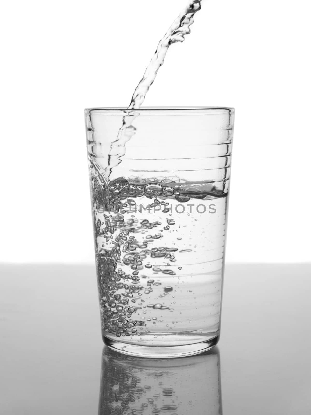 Water being poured in a glass