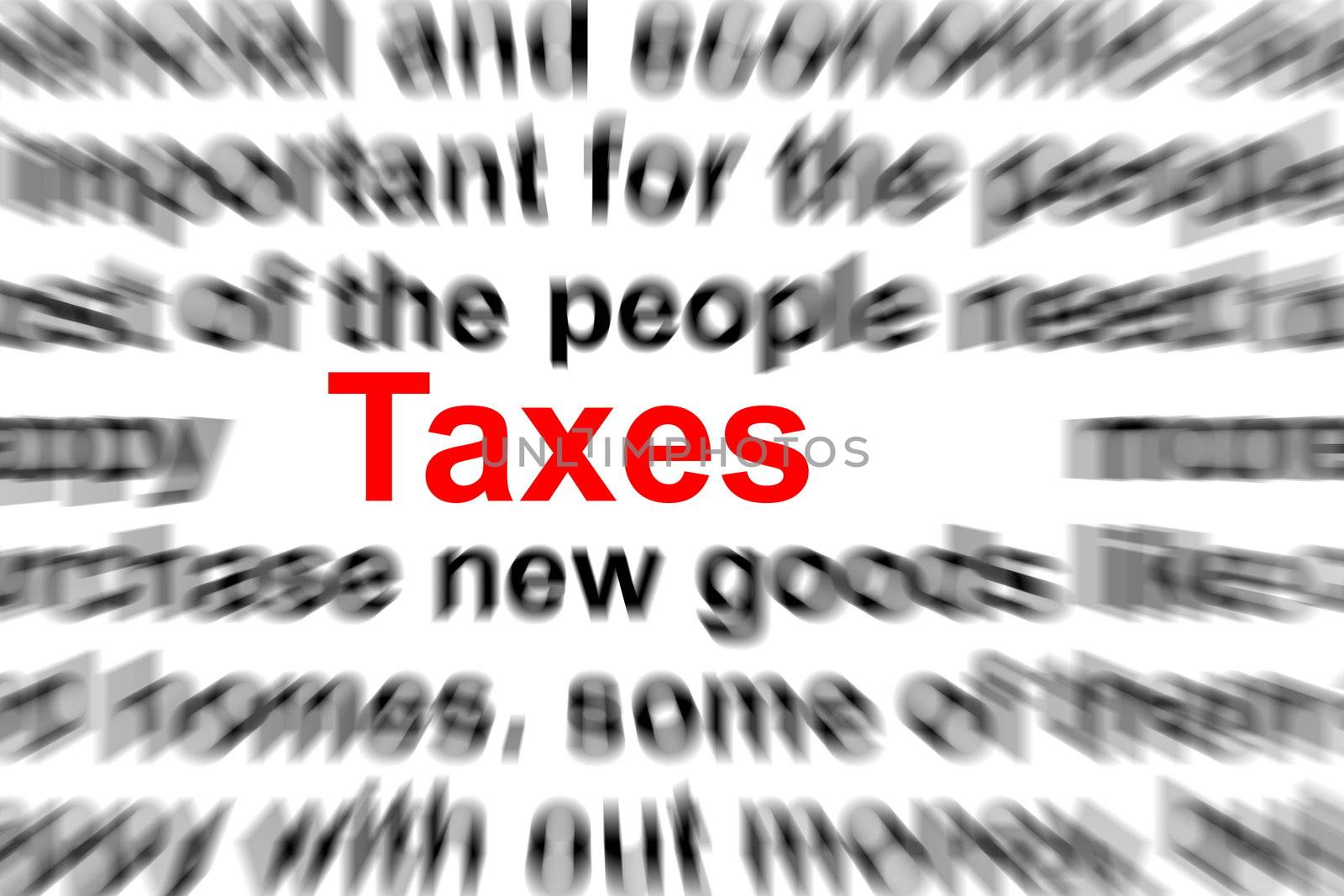 taxes written in newspaper showing business concept