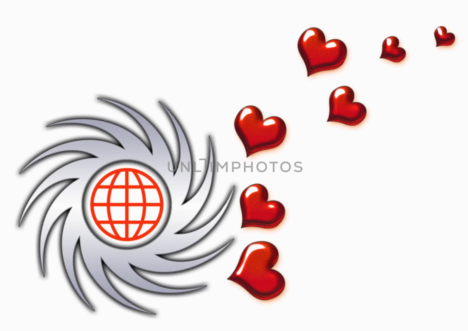 abstract creative symbolic textured image reminder that love can be cruel