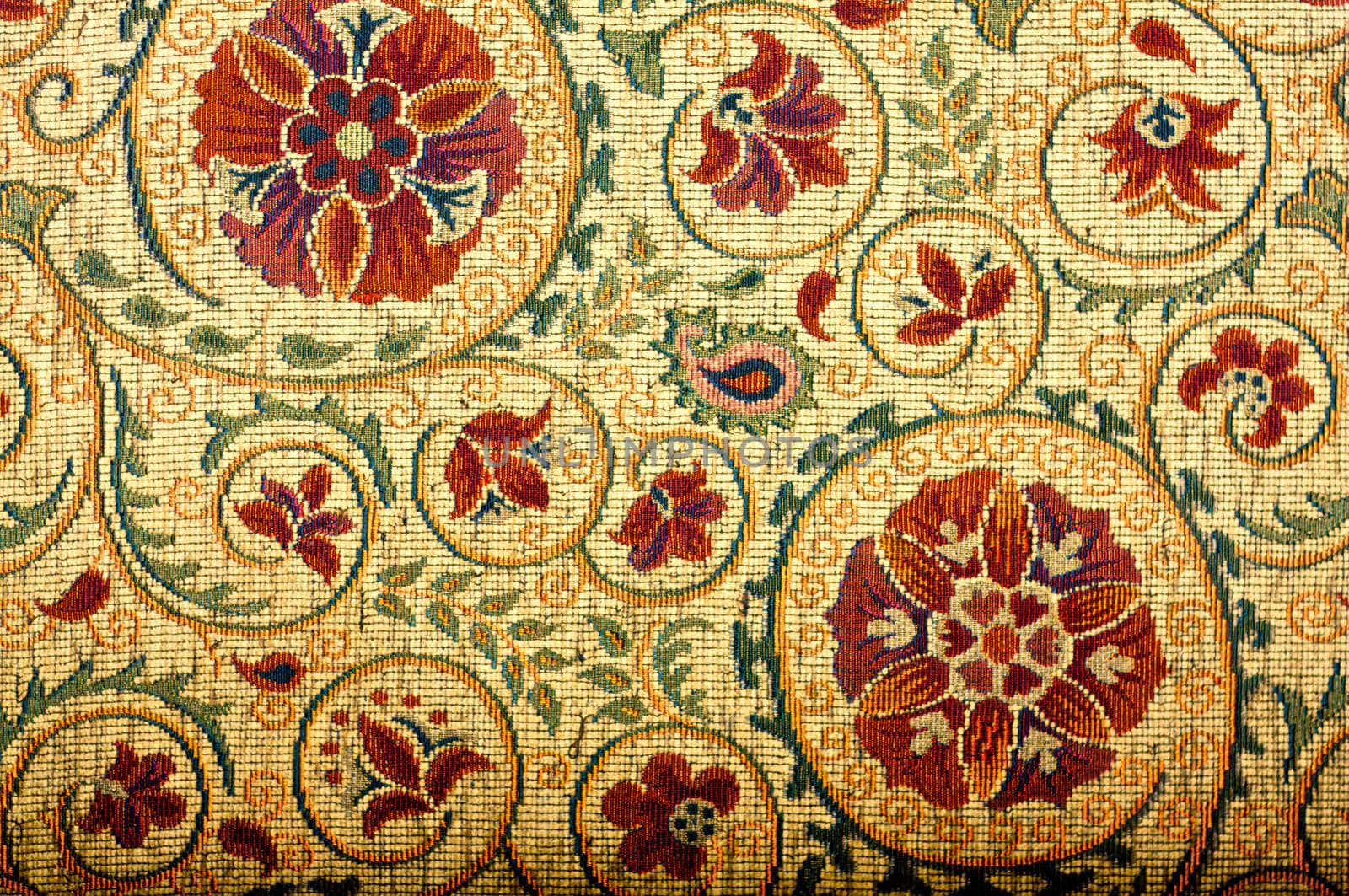 A medieval style flowered tapestry