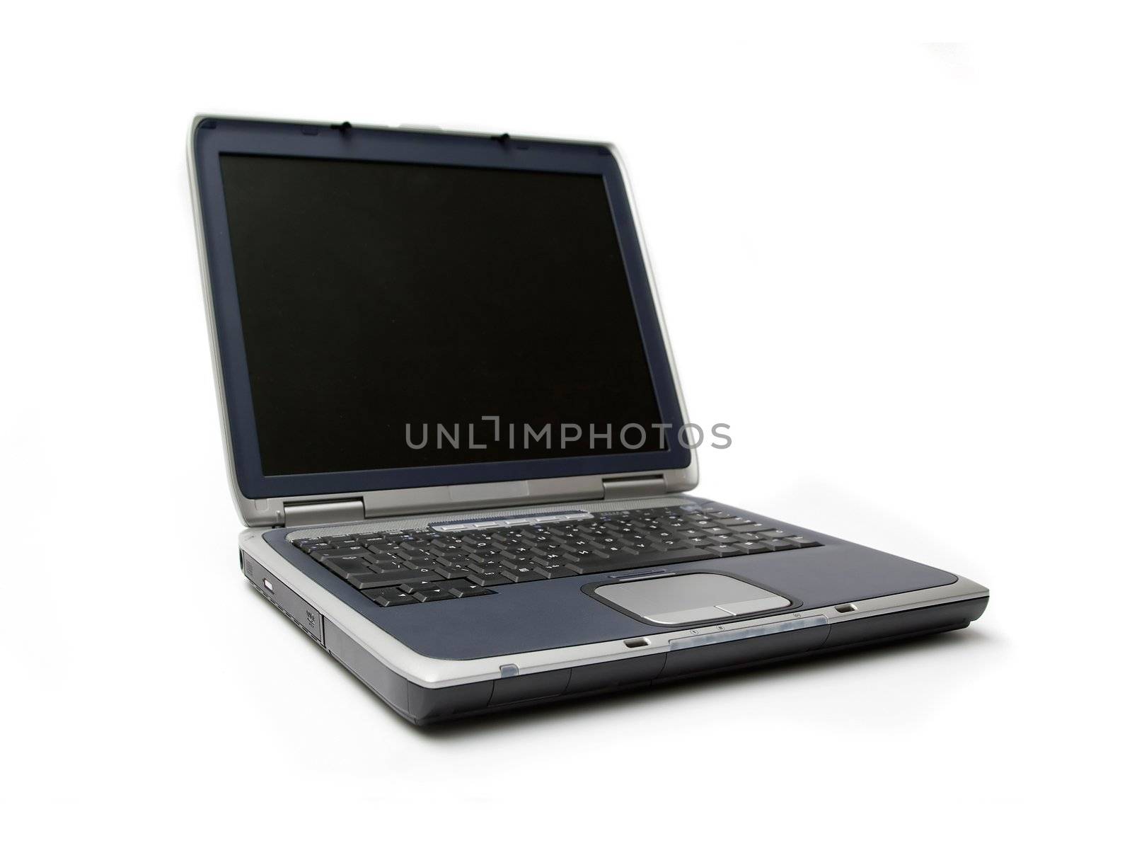 The laptop isolated over white