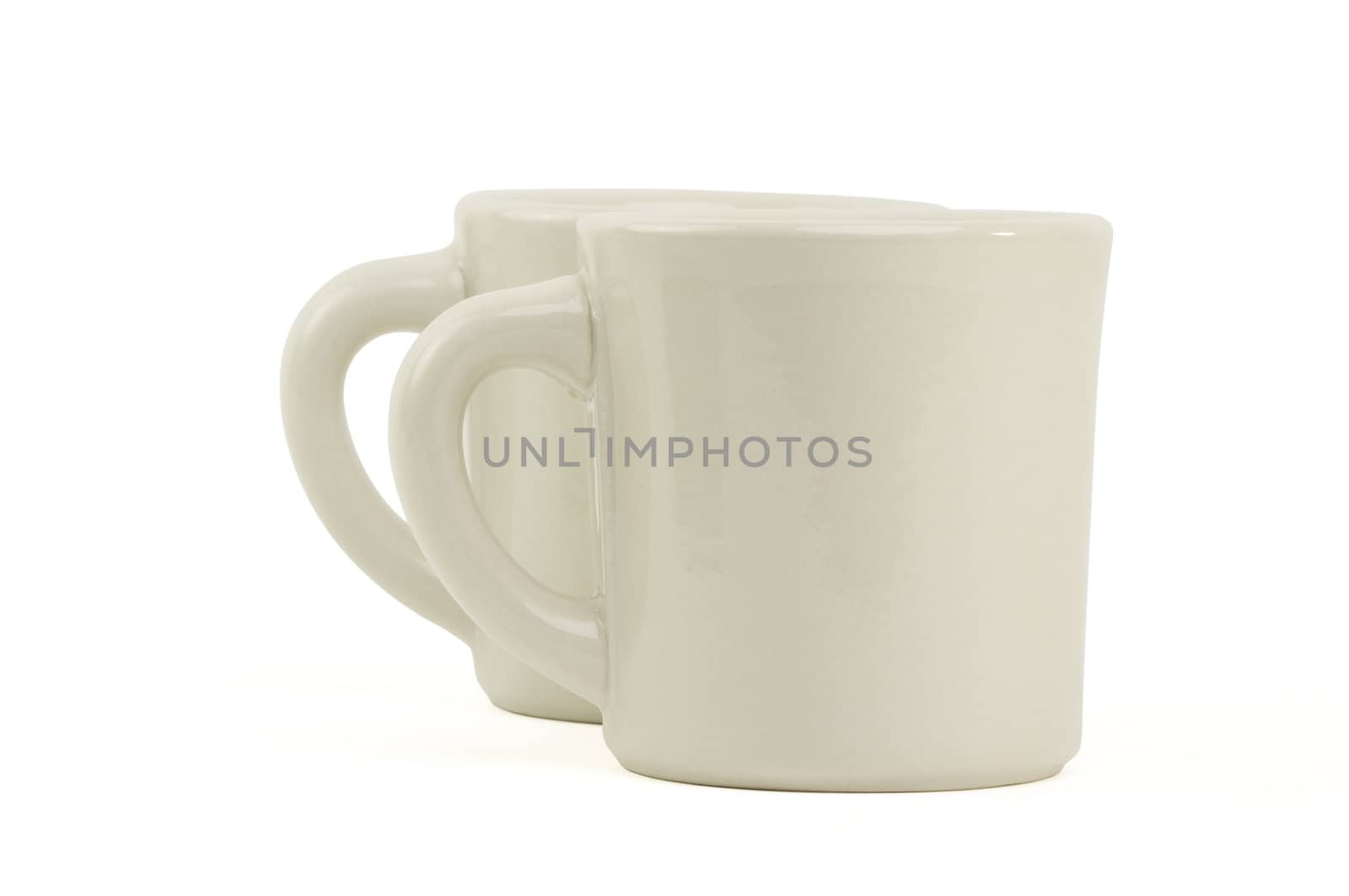 Coffee Cups Isolated on White Background with clipping path.