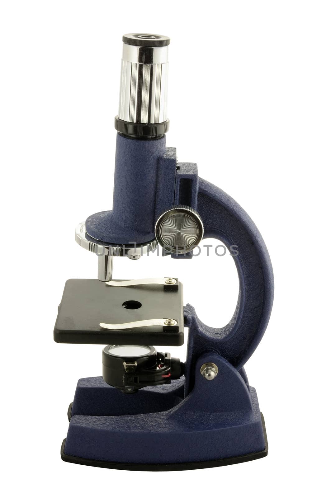 Microscope isolated on a white background