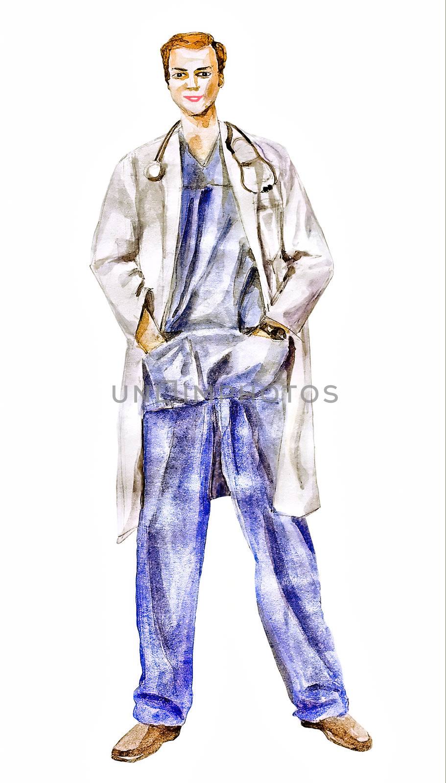 Doctor (physician trust a man who) illustration by selhin