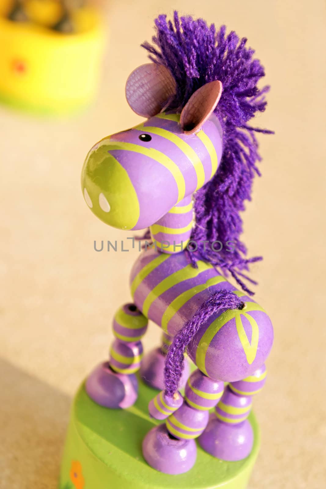 Wooden zebra toy