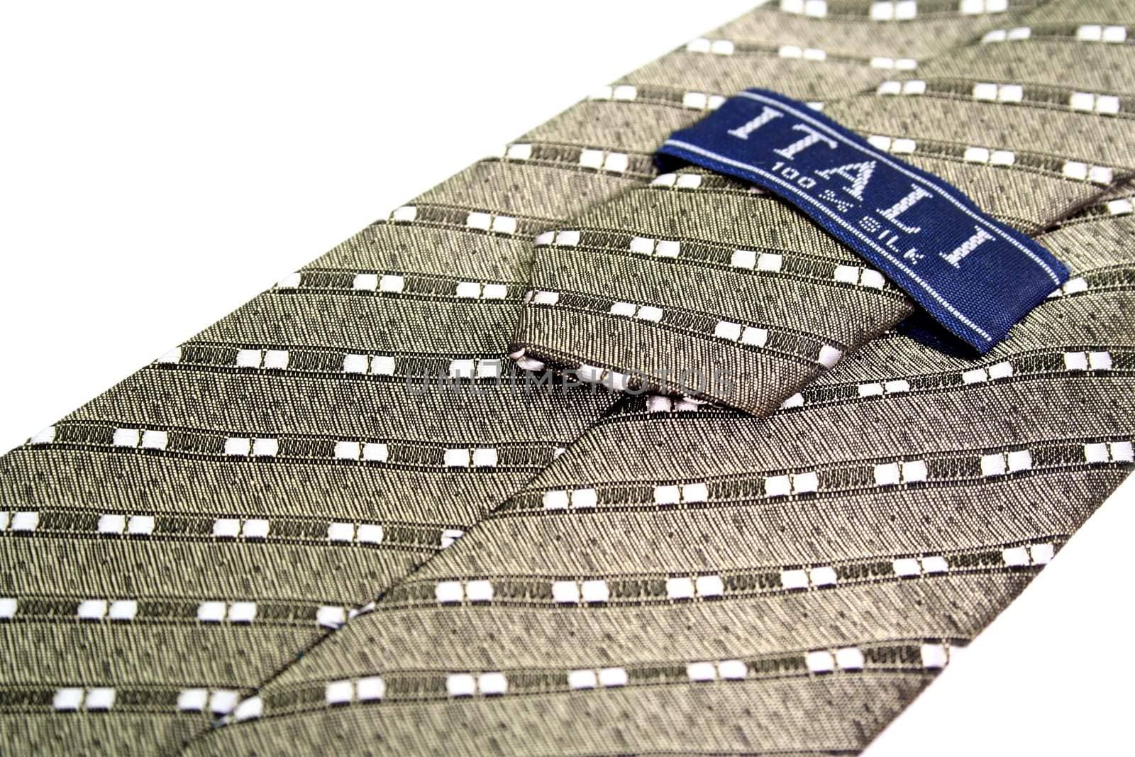 Tie of the businessman with a simple pattern - it is made in Italy, isolated on white, (look similar images in my portfolio)