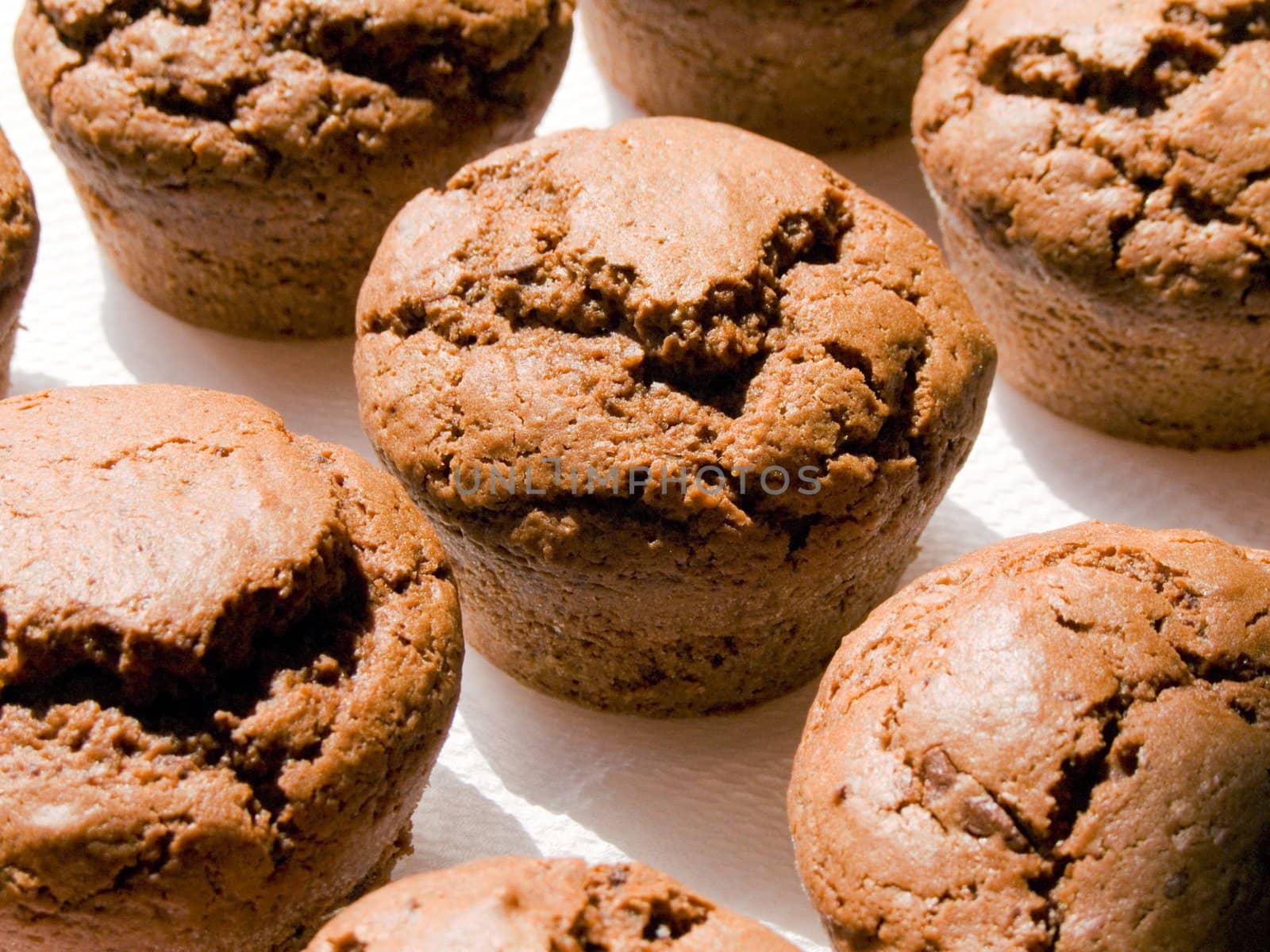 Close-up of homemade chocolate muffins