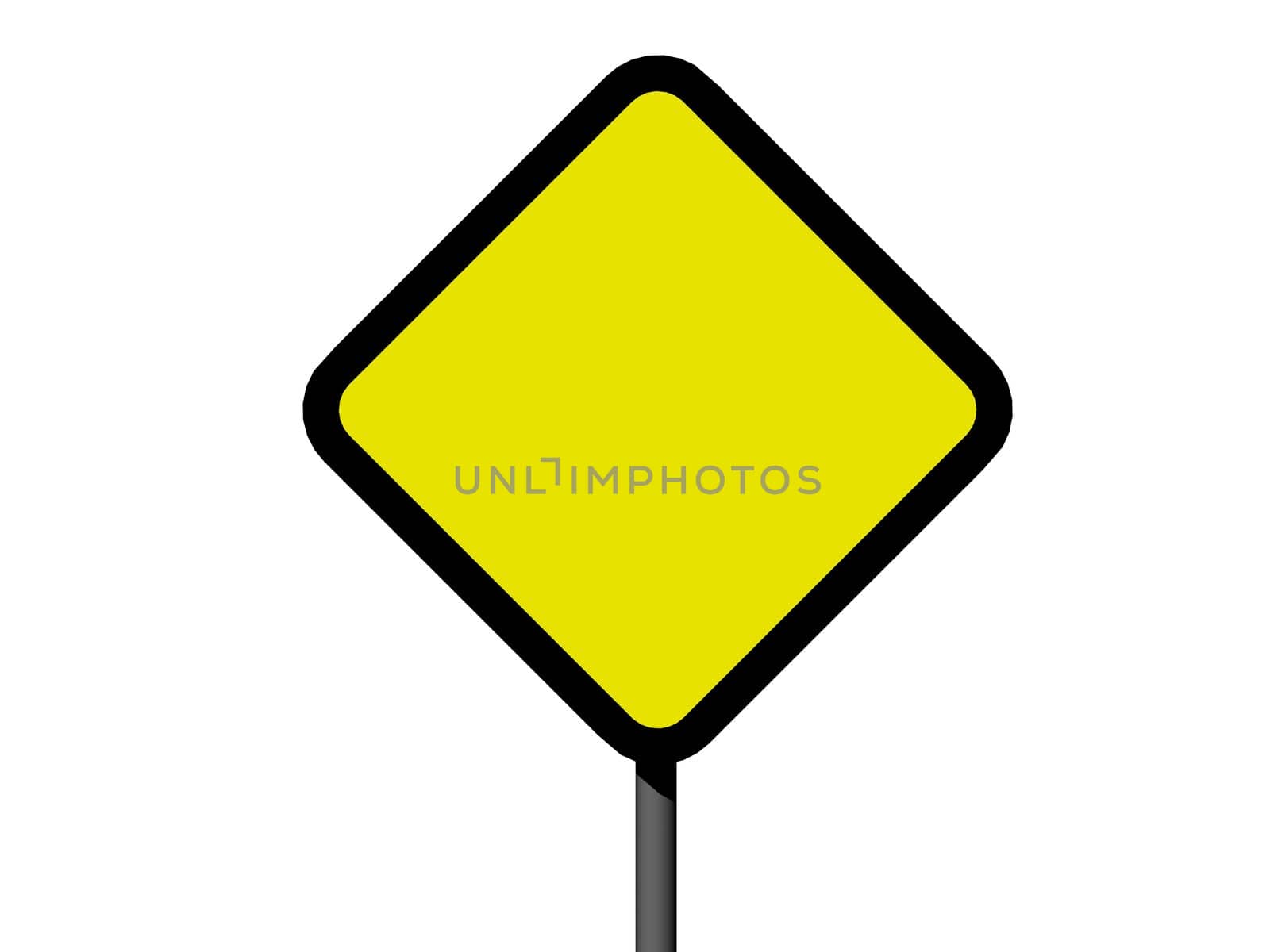 Empty square sign isolated on a white background