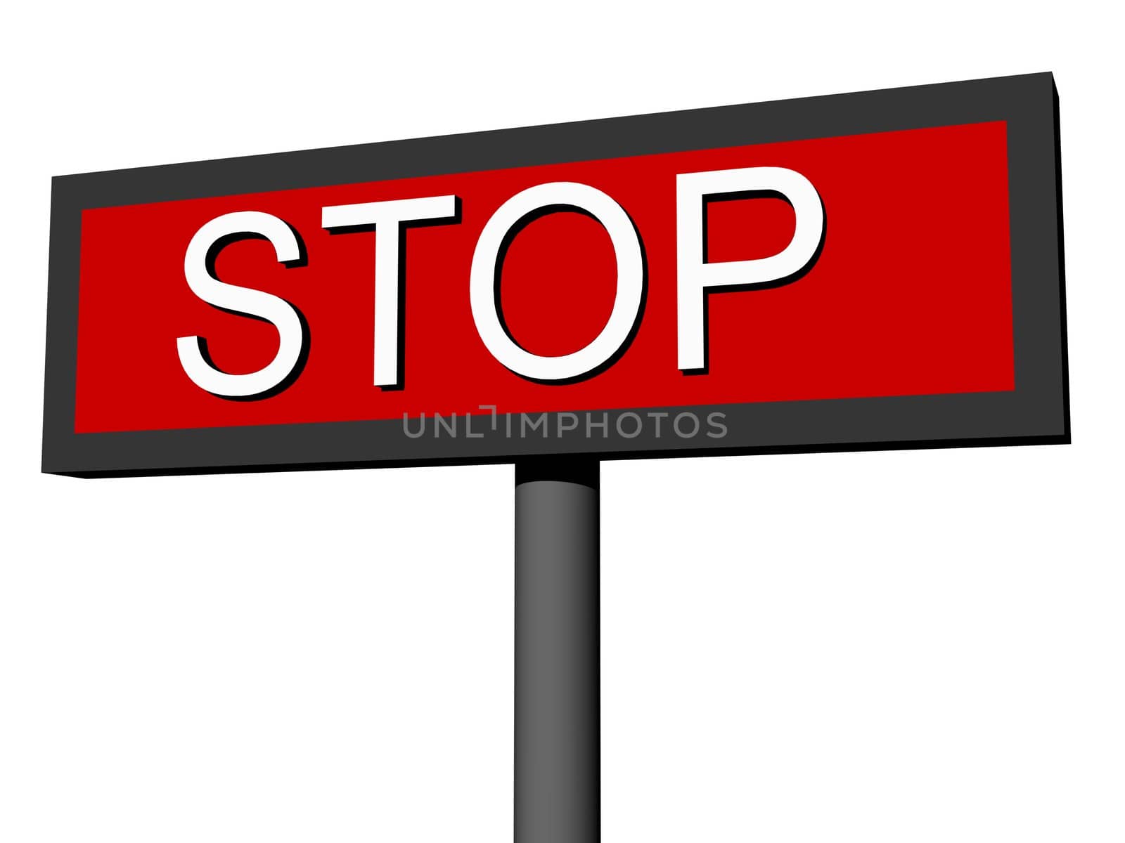 Sign STOP isolated on a white background