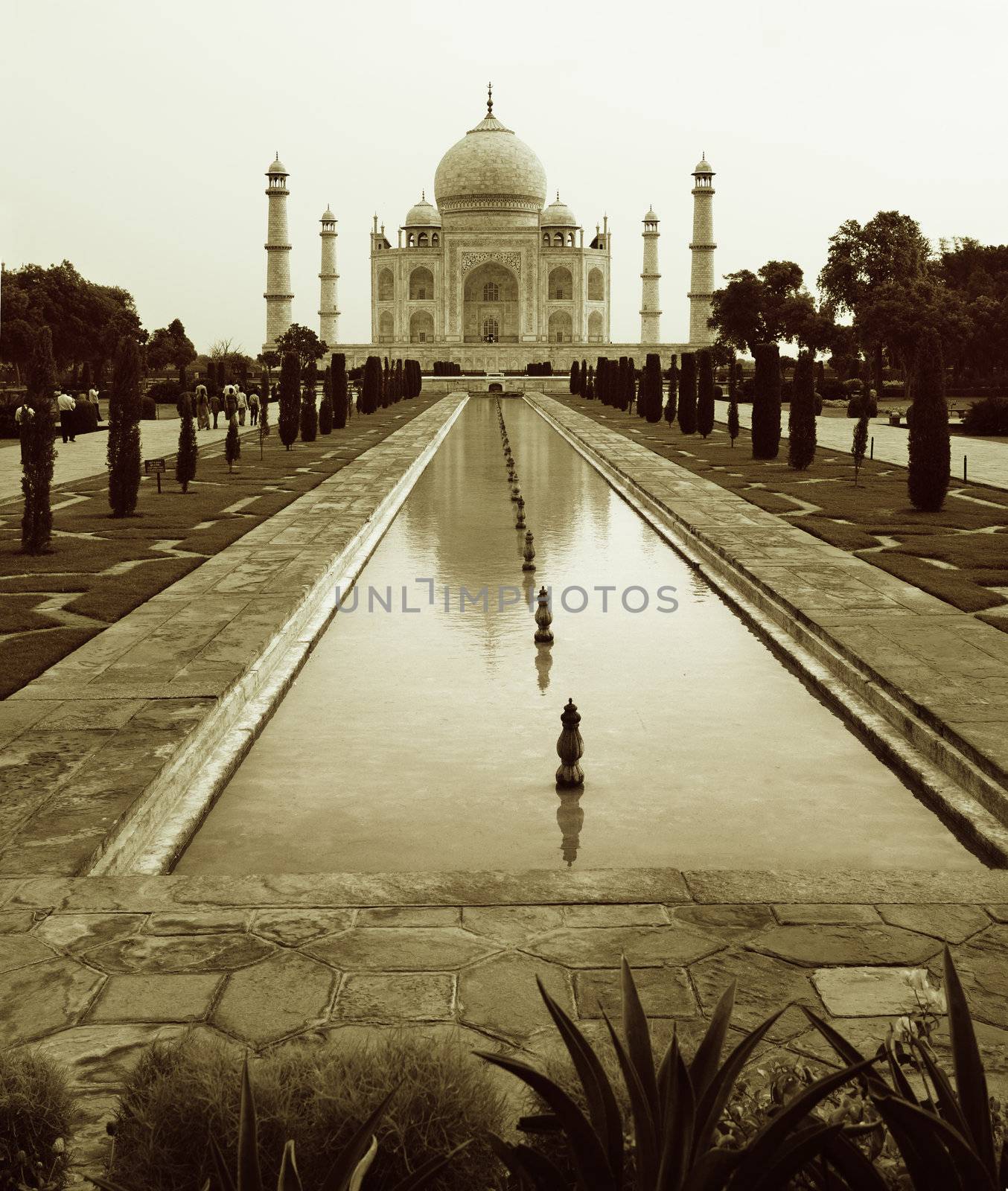 The Taj Mahal in Agra, India.
