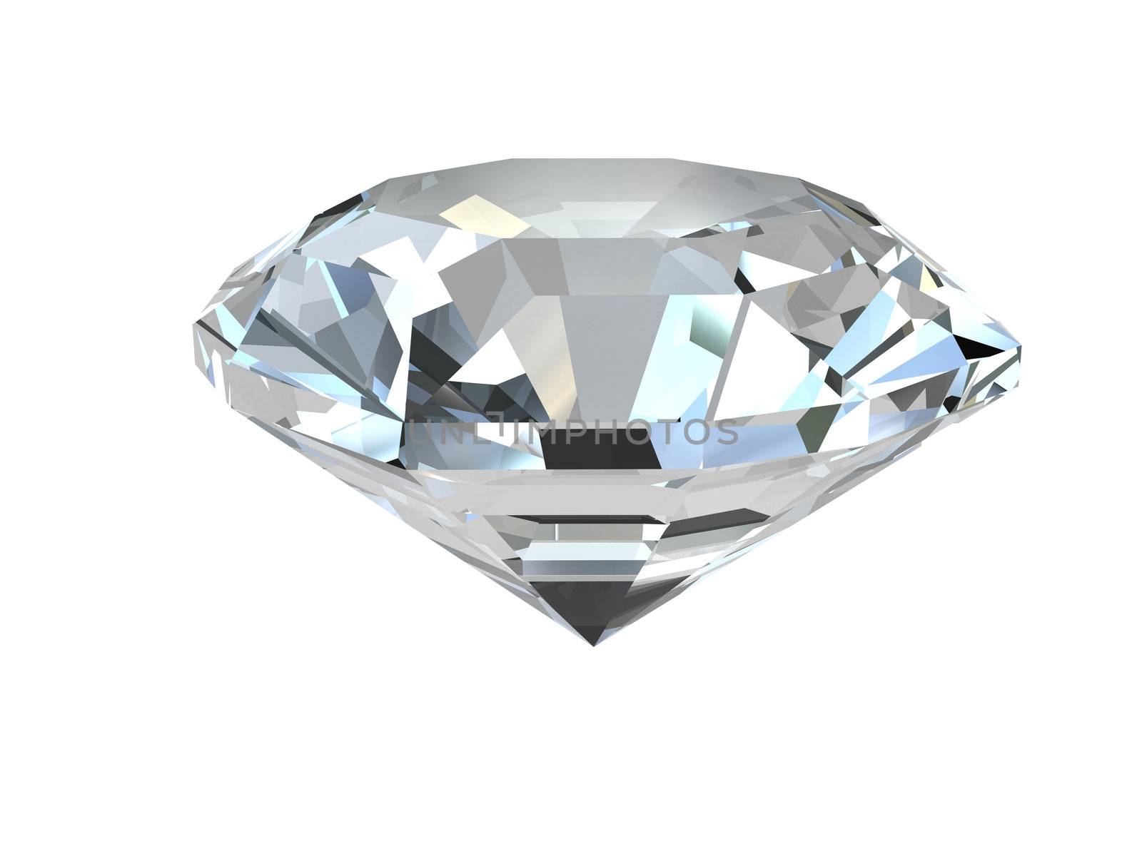 Diamond isolated on white background. High resolution 3D render