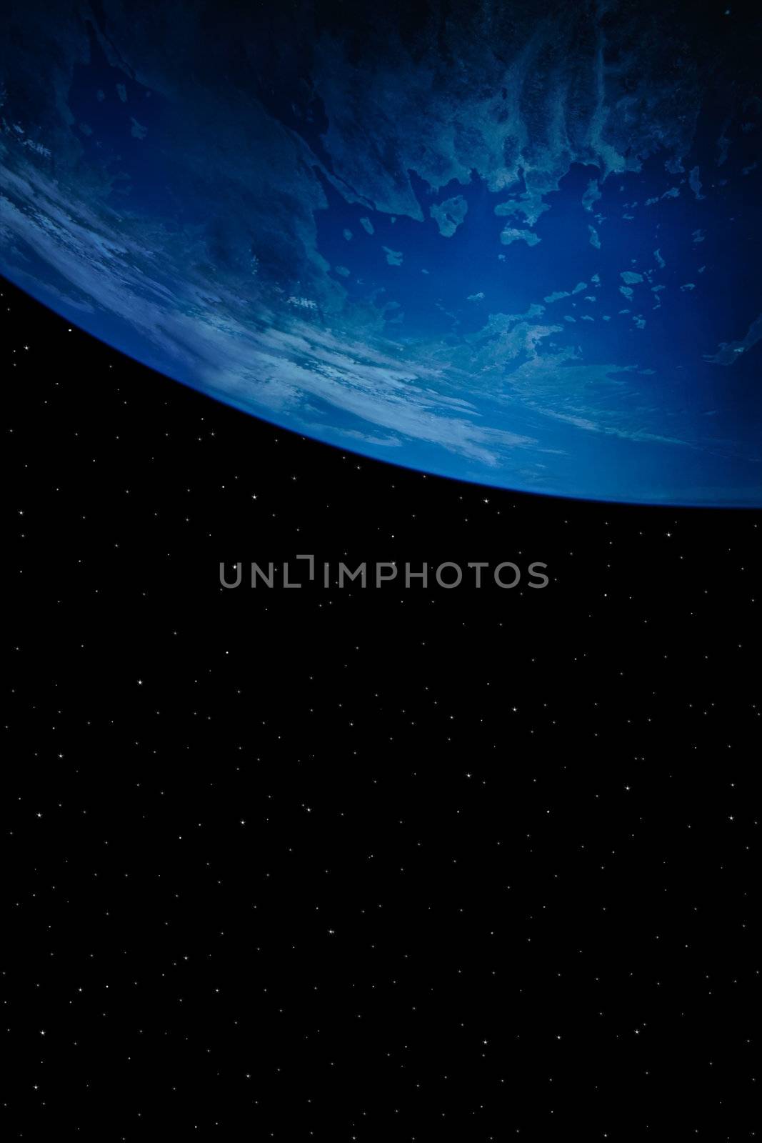 a simple background of the earth and stars at night in the sky of our own universe