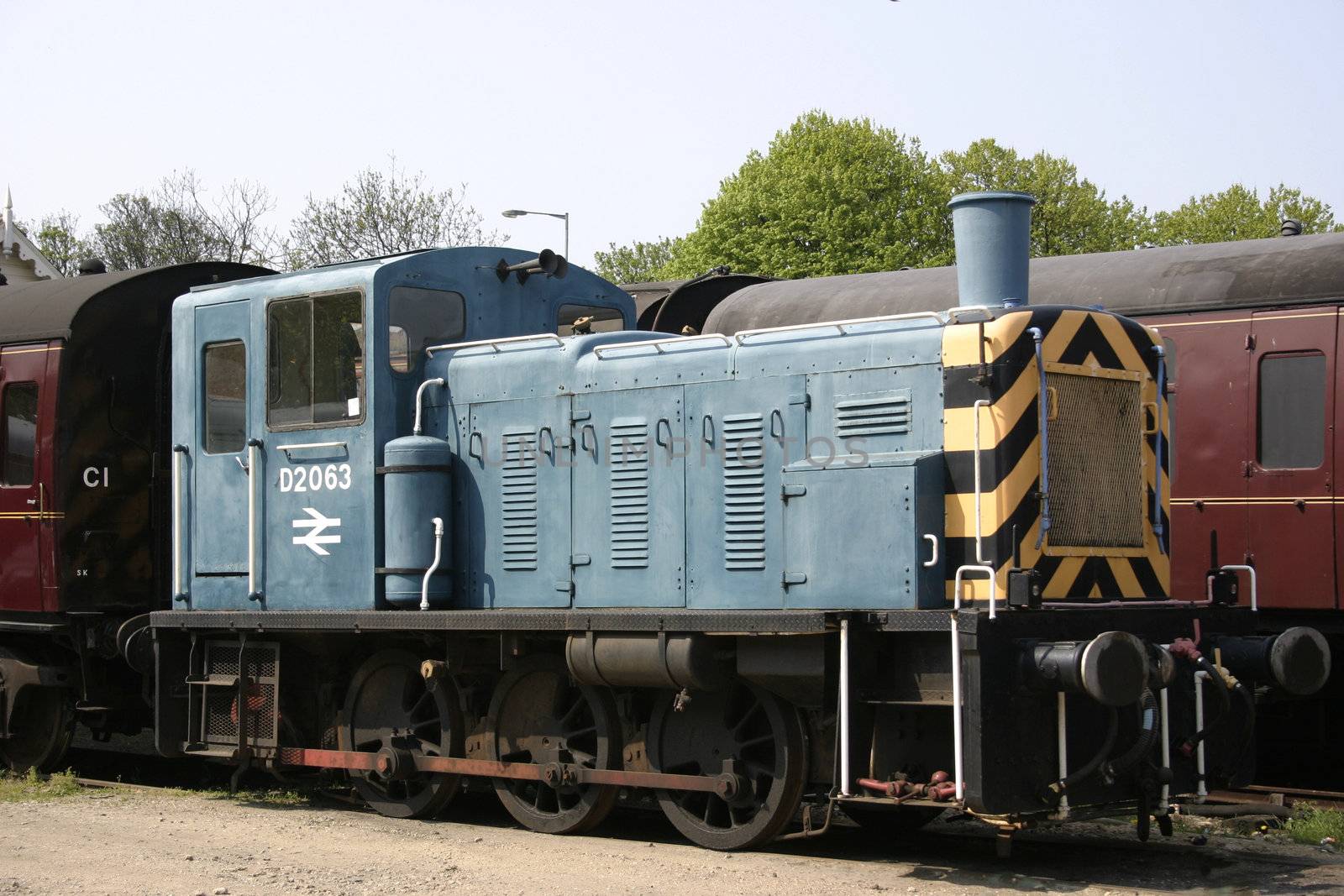 small diesel engine on the railways