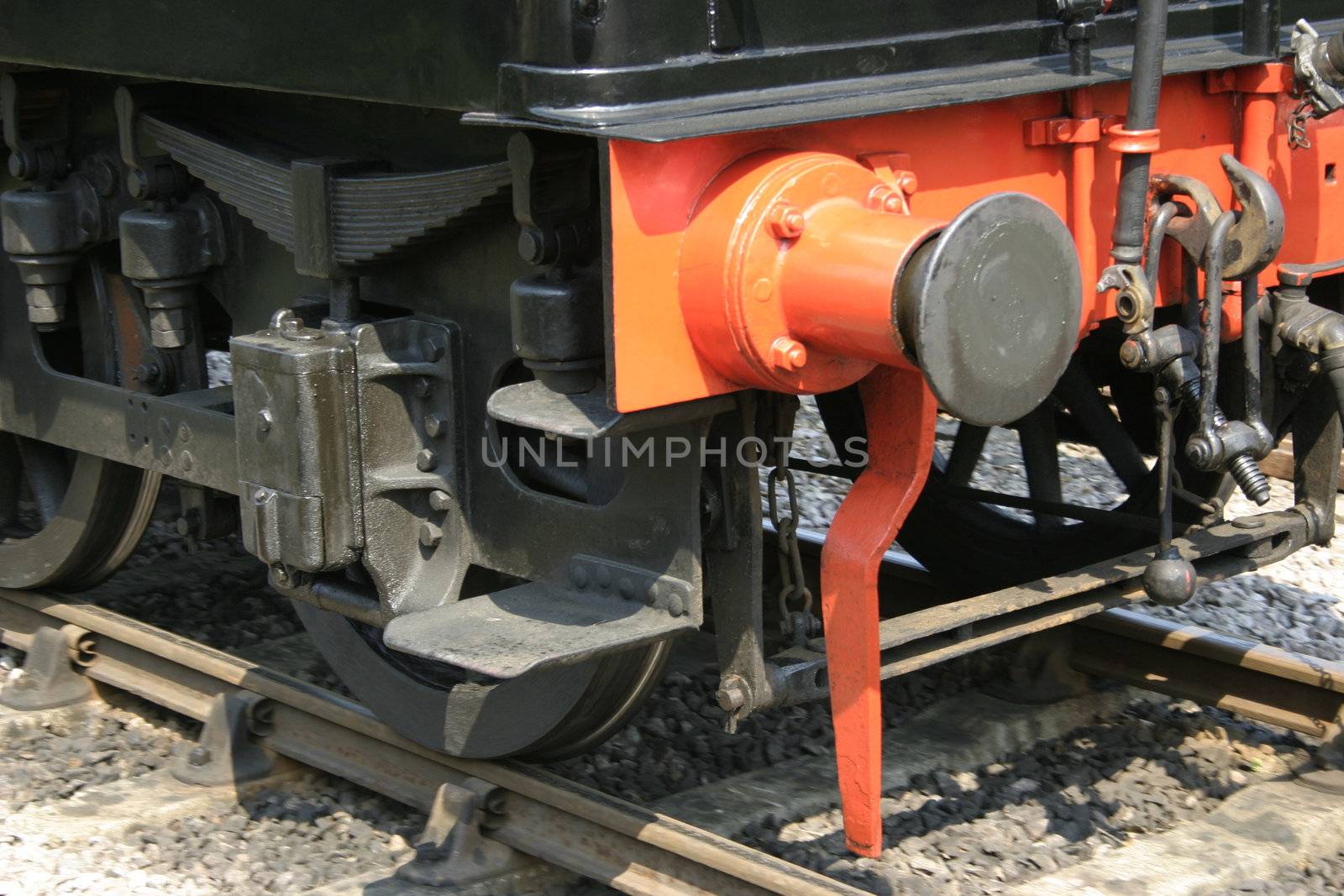 front buffers on a steam locomotive
