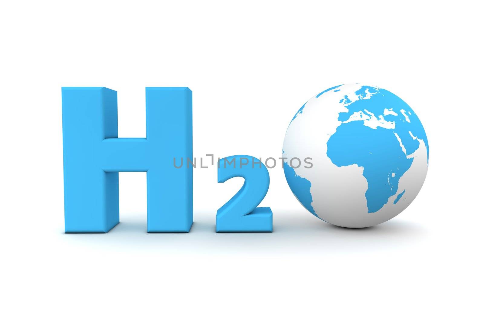 Global Hydrogen Oxide H2O - Blue by PixBox