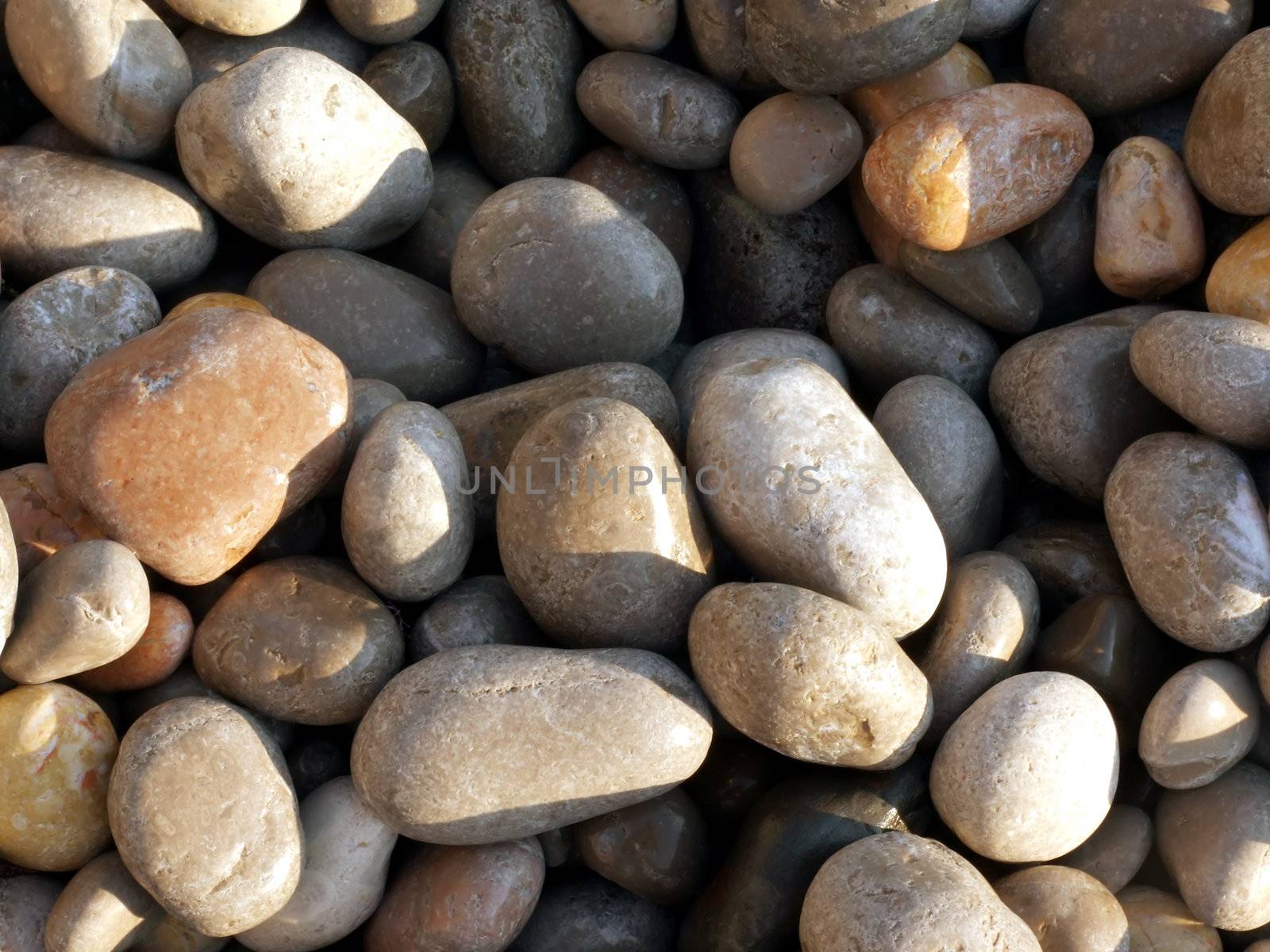big pebbles on the beach of the Black Sea