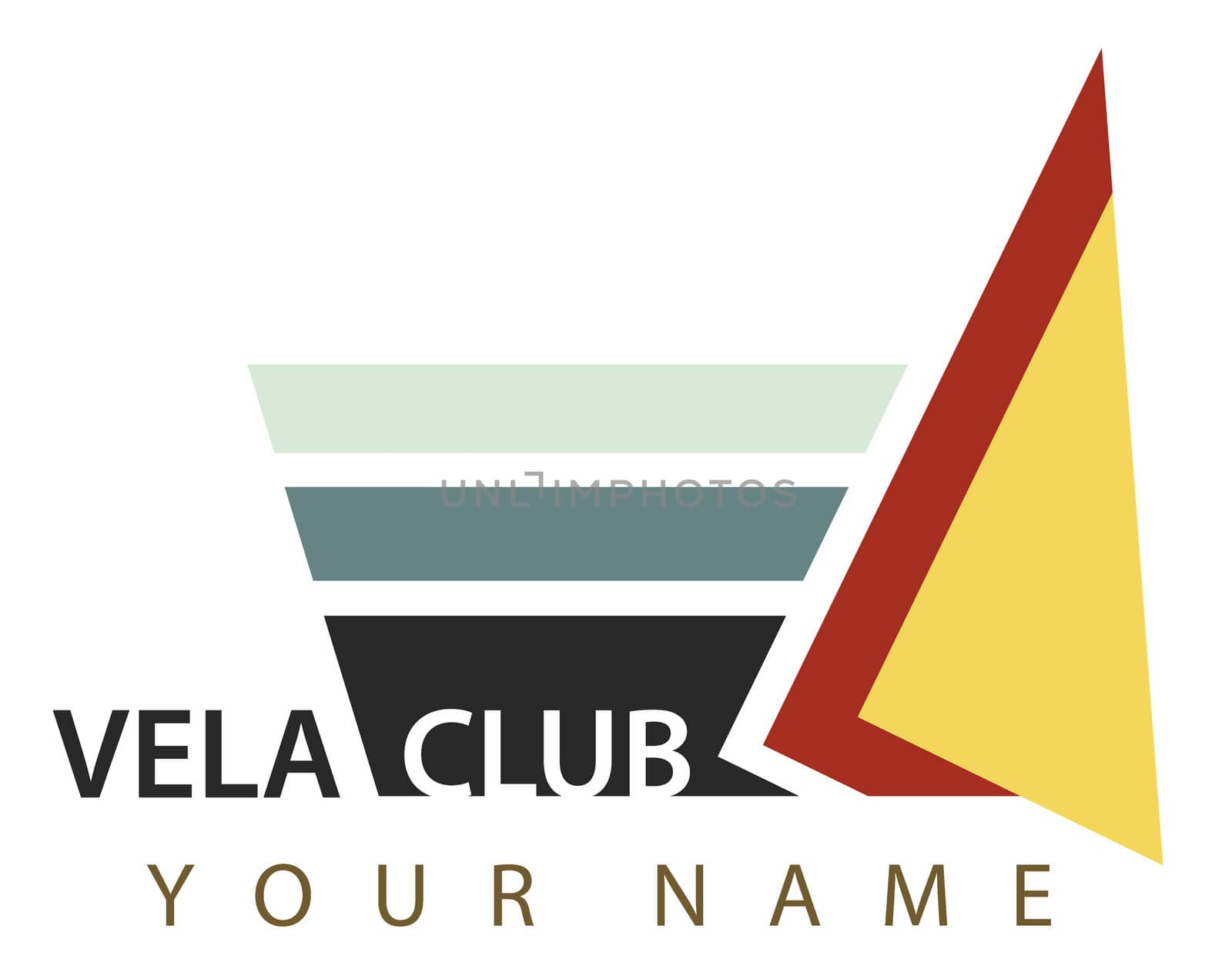 A logo suitable for a vela club: a sailboat between the waves