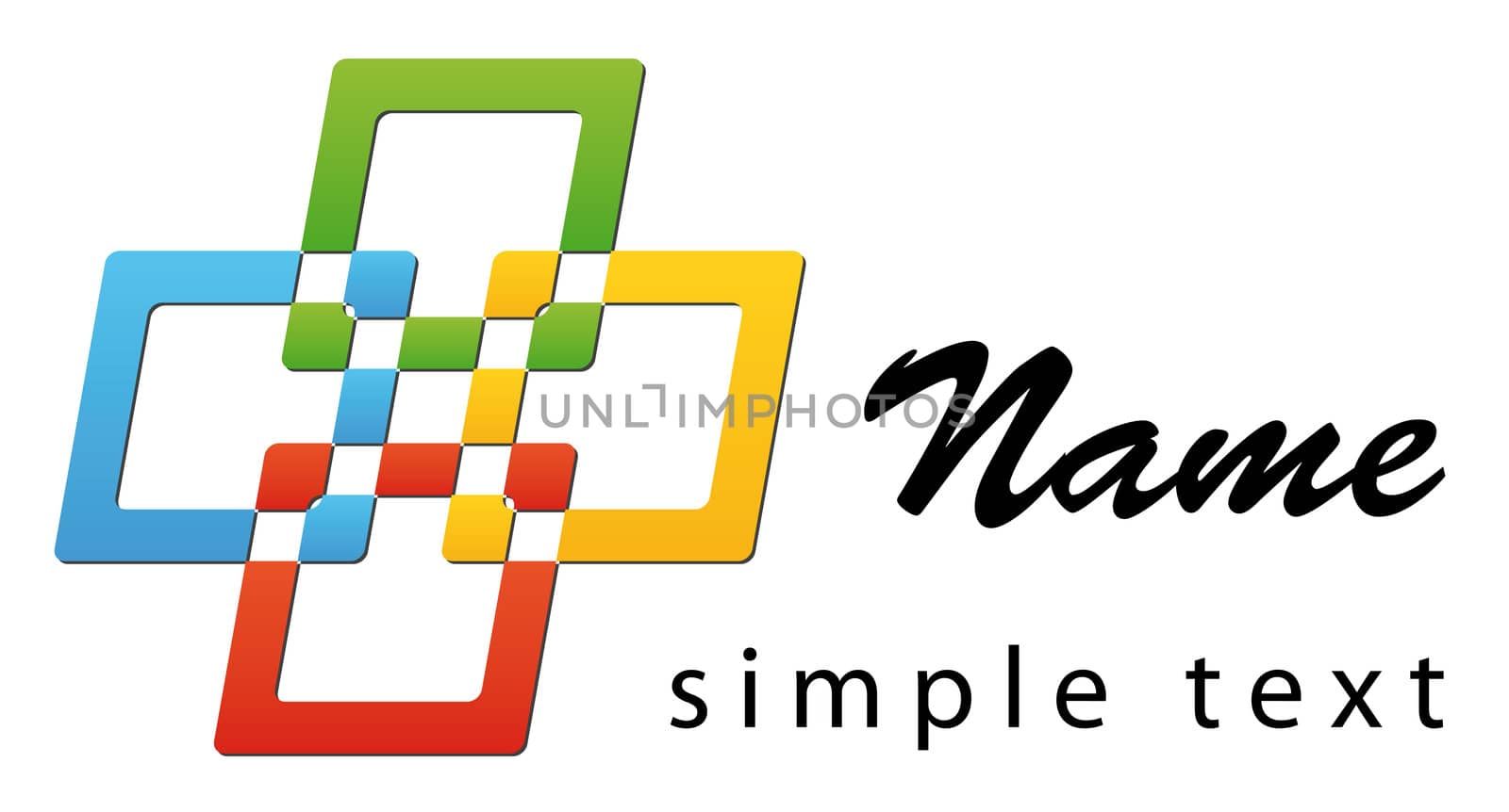 A business logo with four bright colours