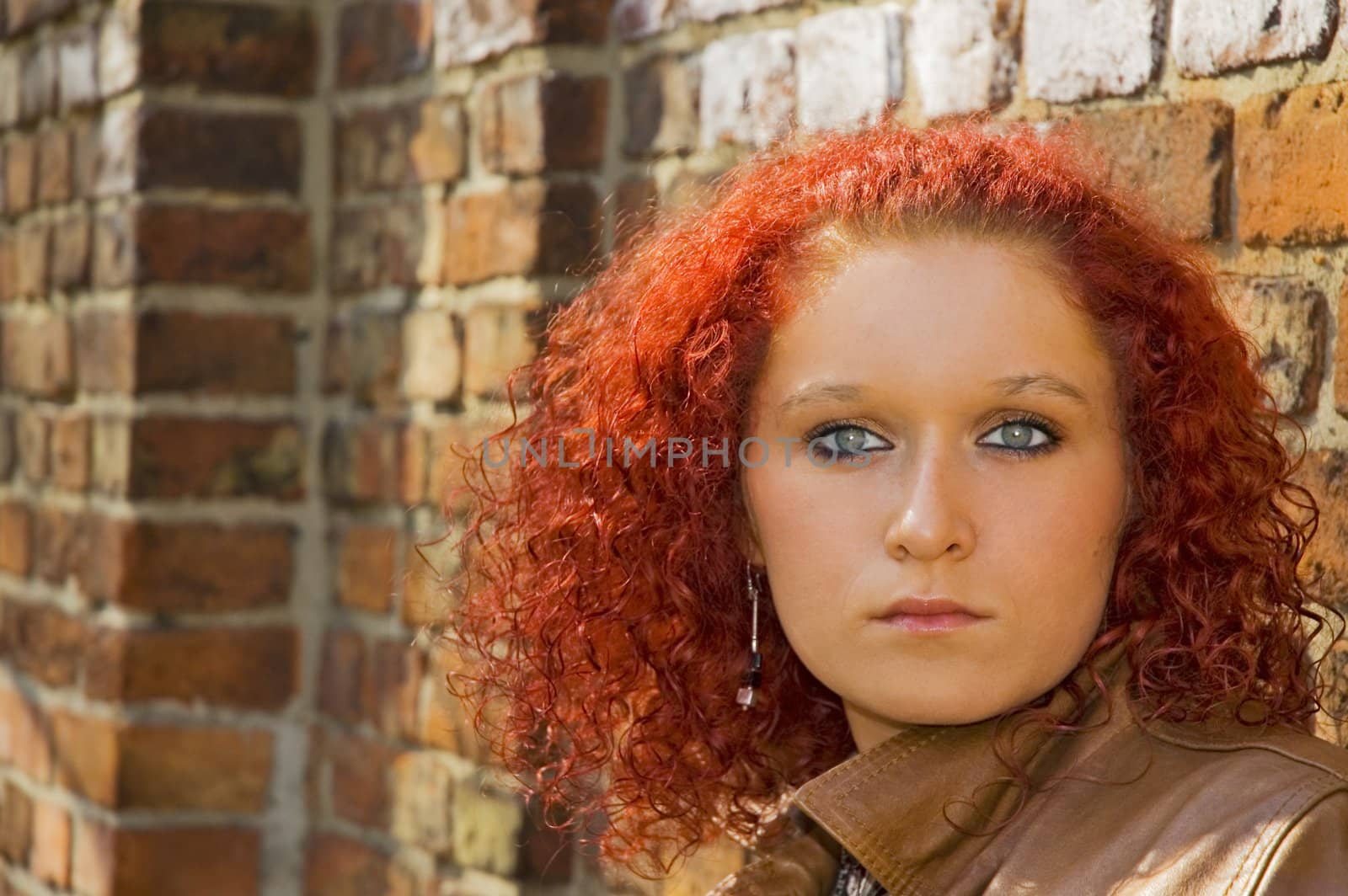 Beautiful young women have red hair