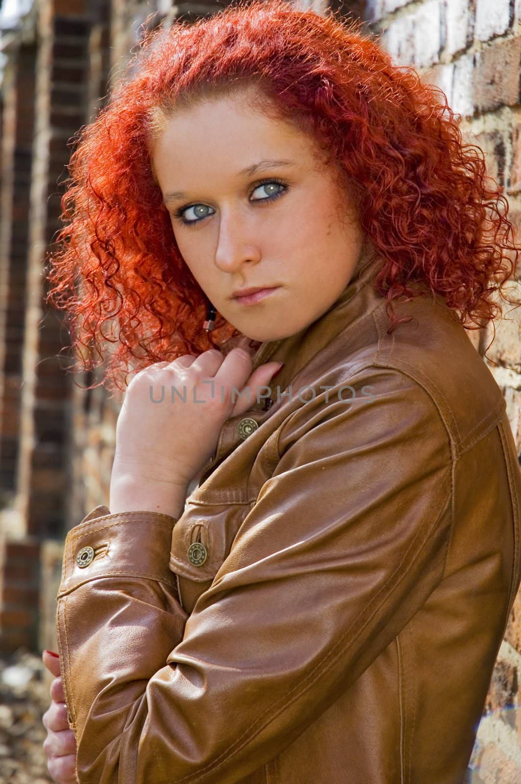 Beautiful young women have red hair