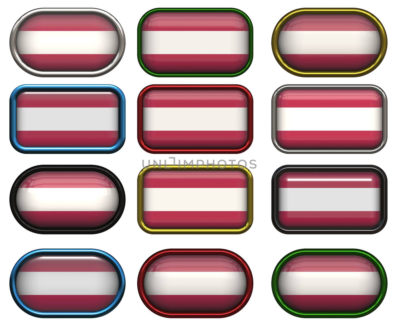 twelve buttons of the  Flag of Austria